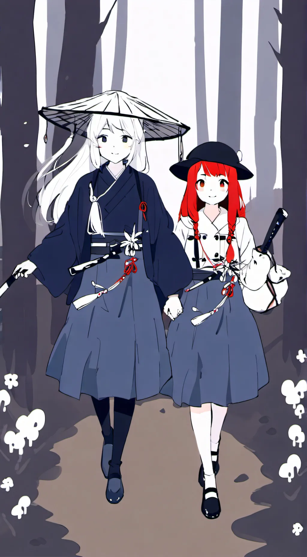 ai character:  twins kny background