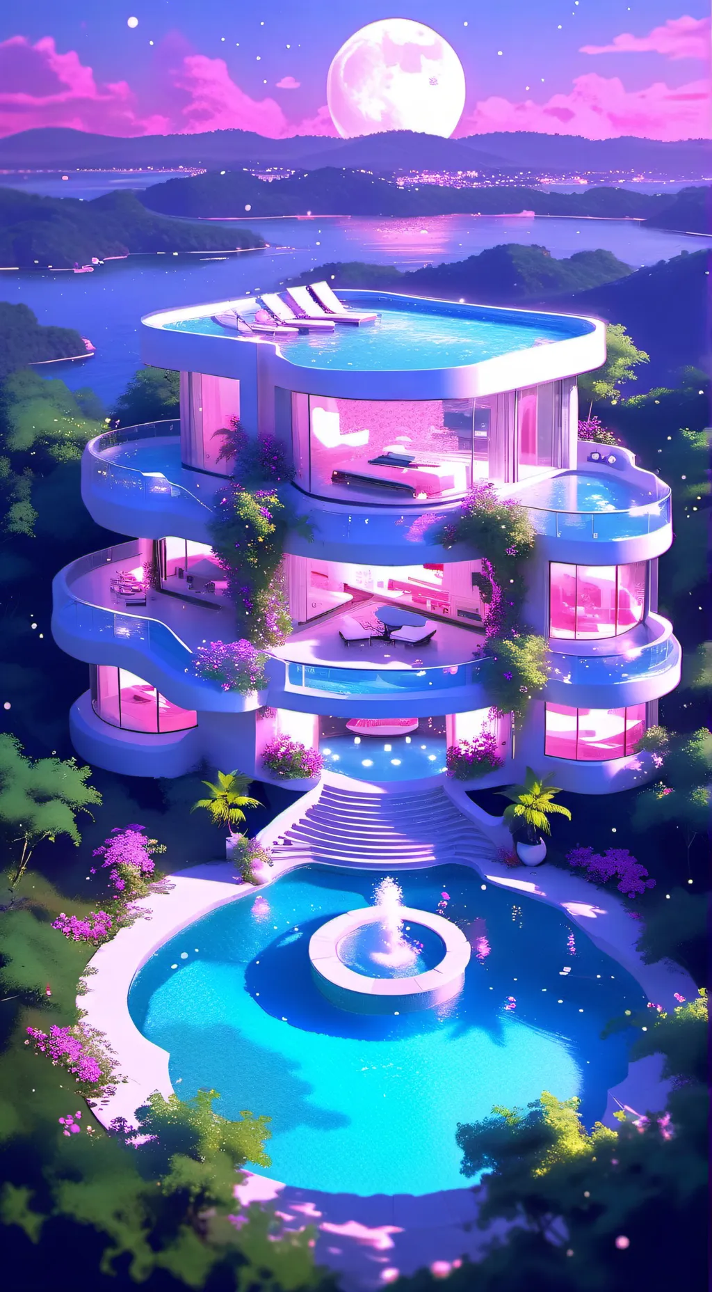ai character: Sprunki pool party background