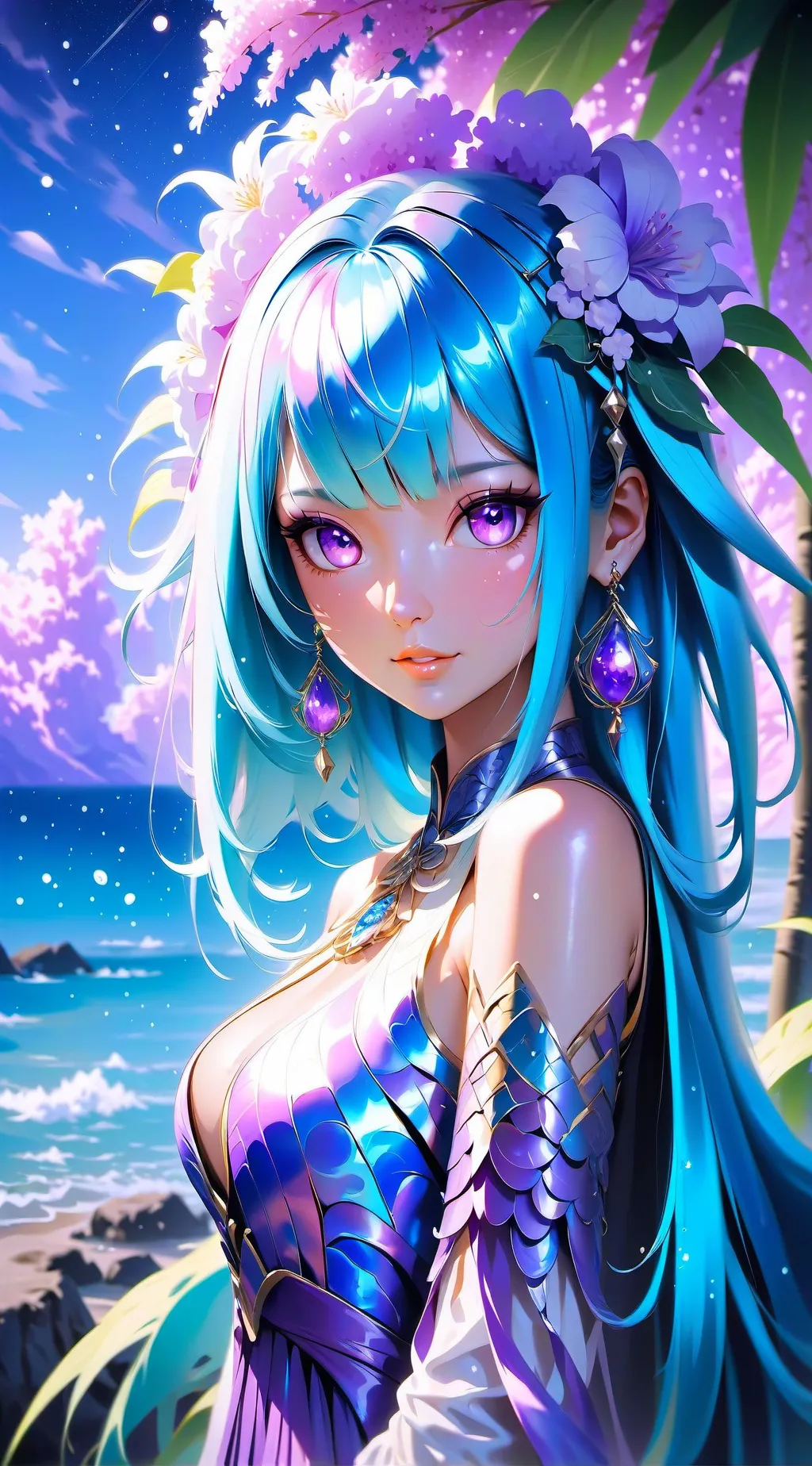 ai character: Esmeralda 💜✨ background