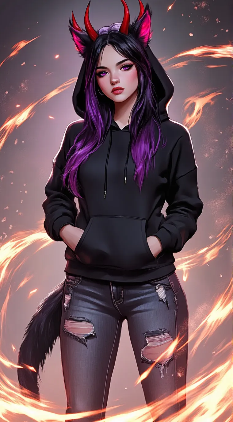 ai character: Luna background