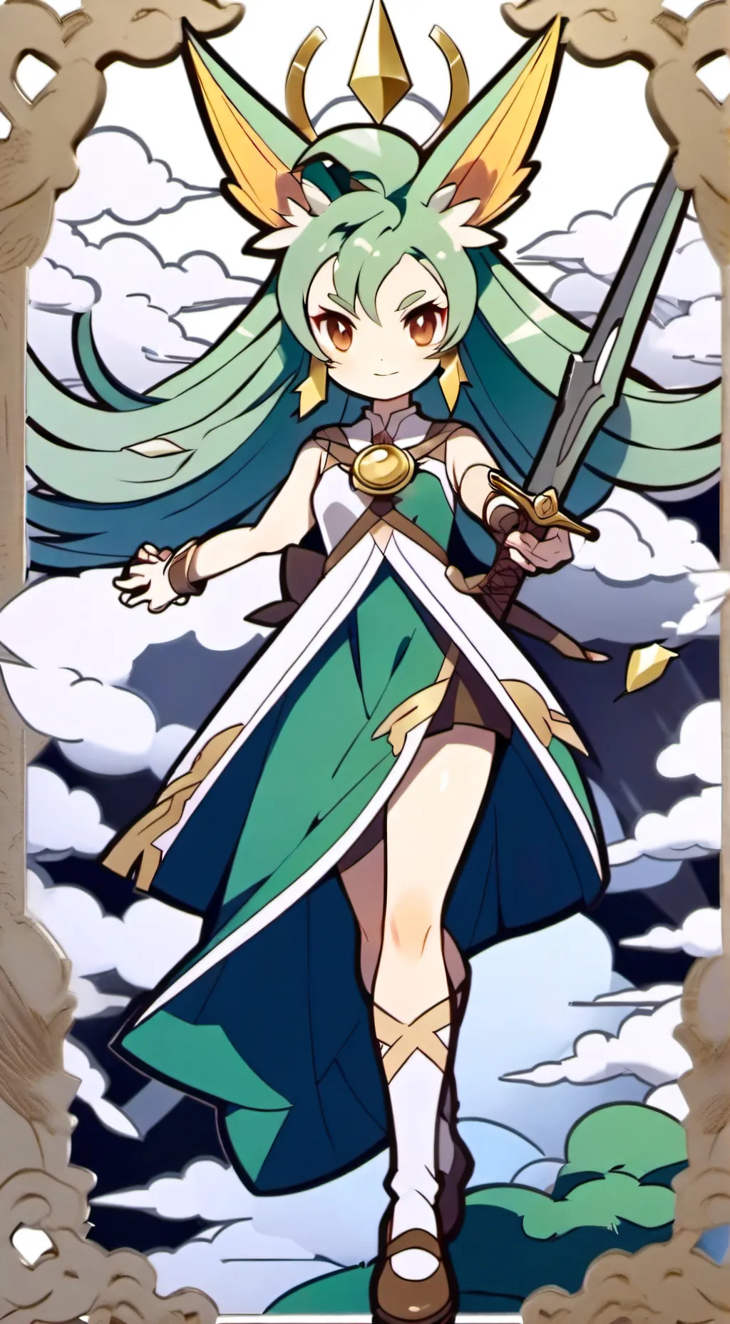 ai character: Leafeon  background