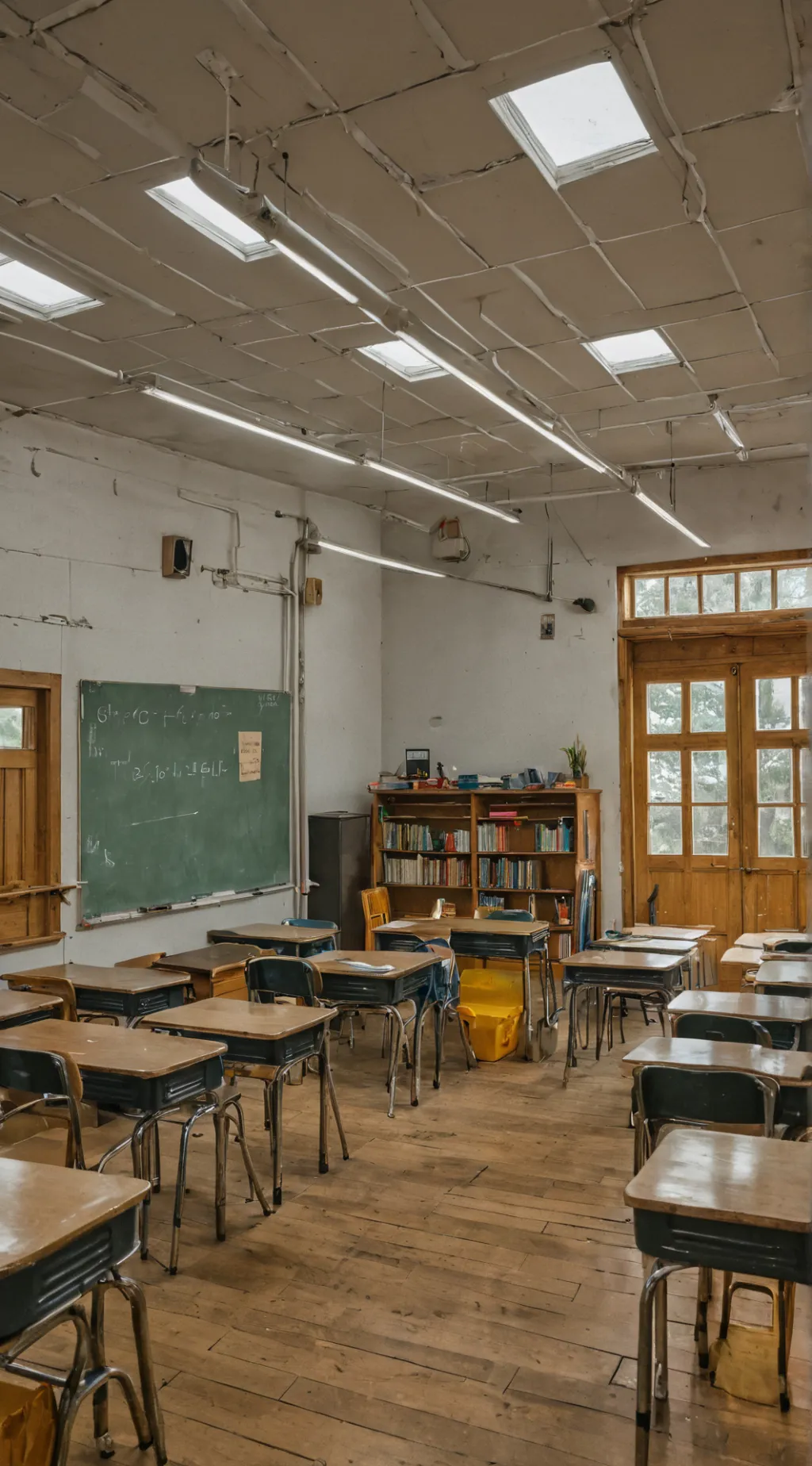 ai character: Squid game school background