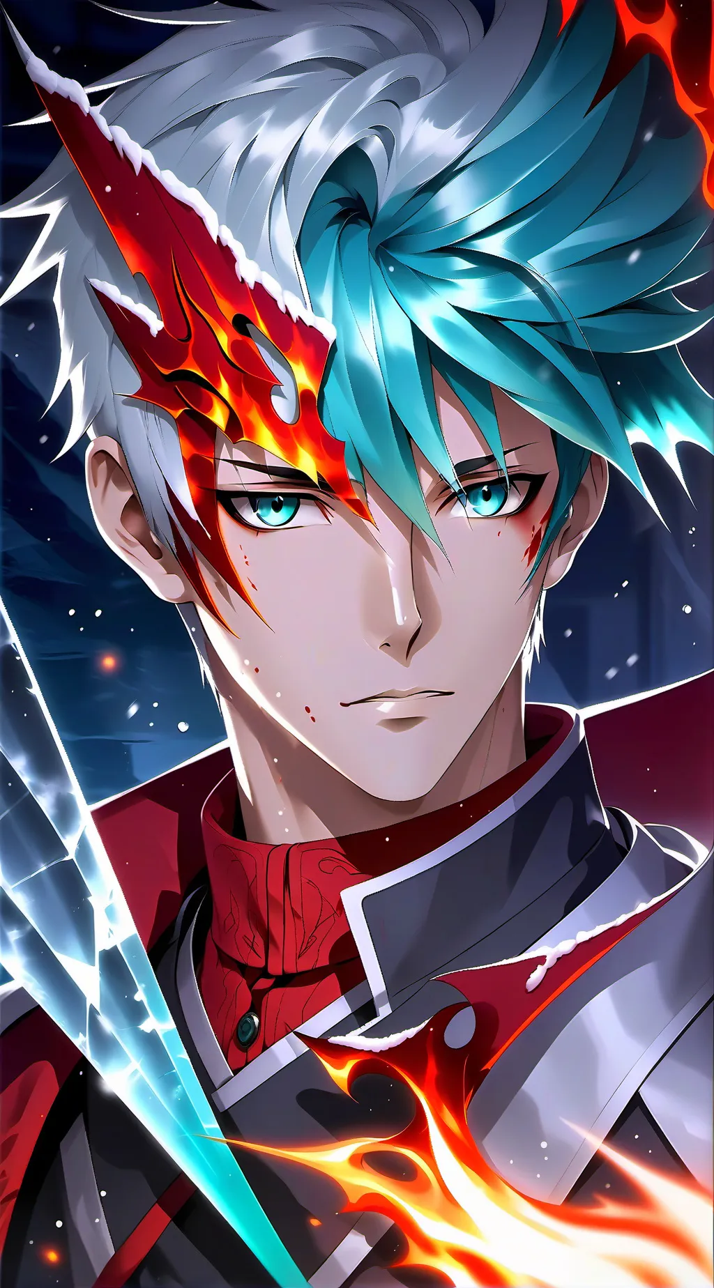 ai character: Shoto Todoroki background