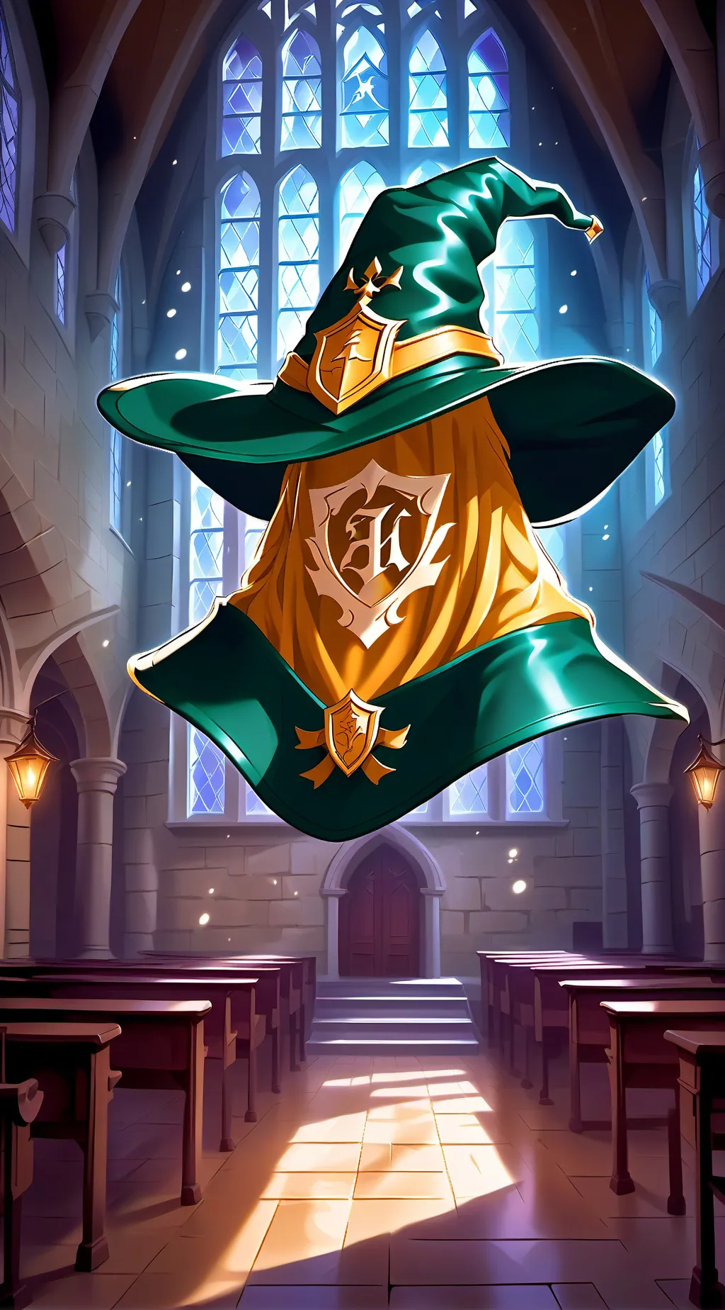 ai character: HOGWARTSSORTINGHAT background