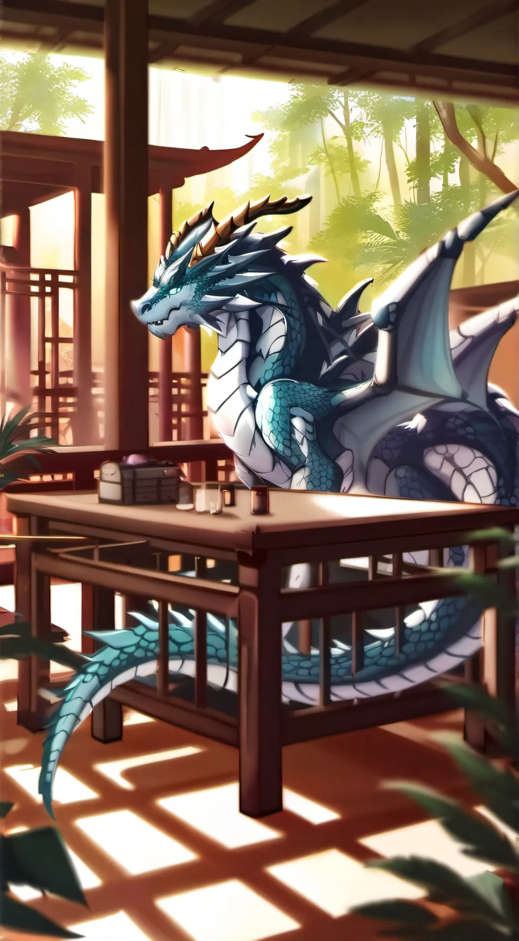 ai character: a dragon group  background