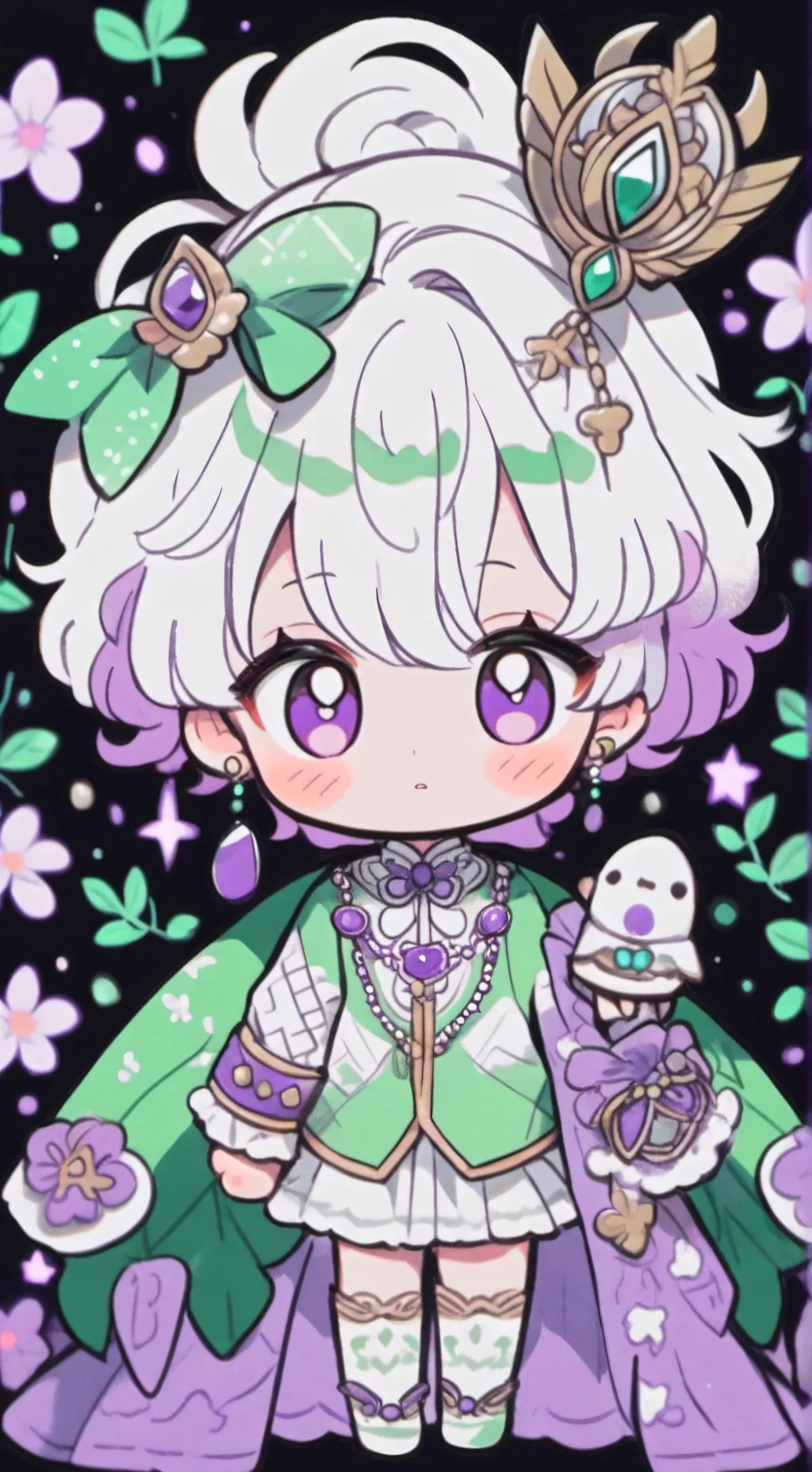 ai character: tododeku ❤💚 background