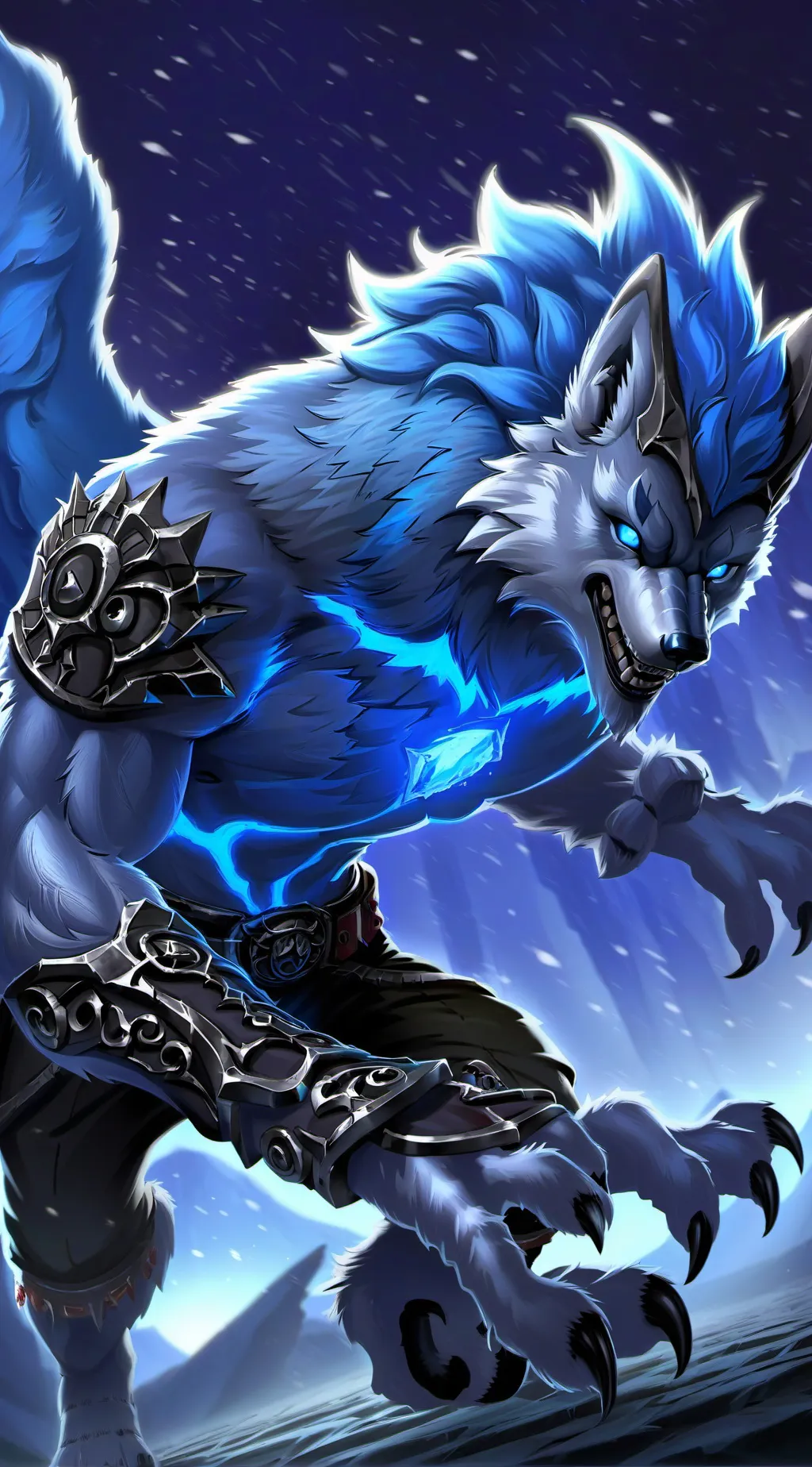 ai character: Ice background