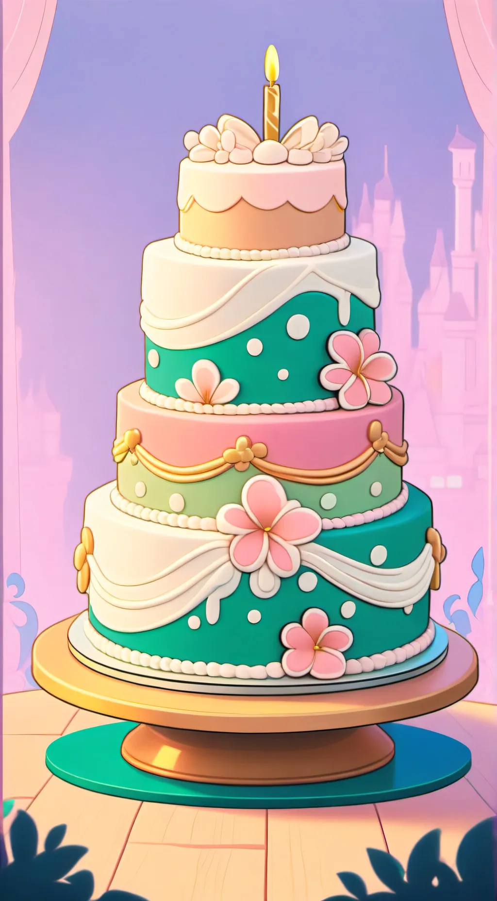 ai character: Birthday party background