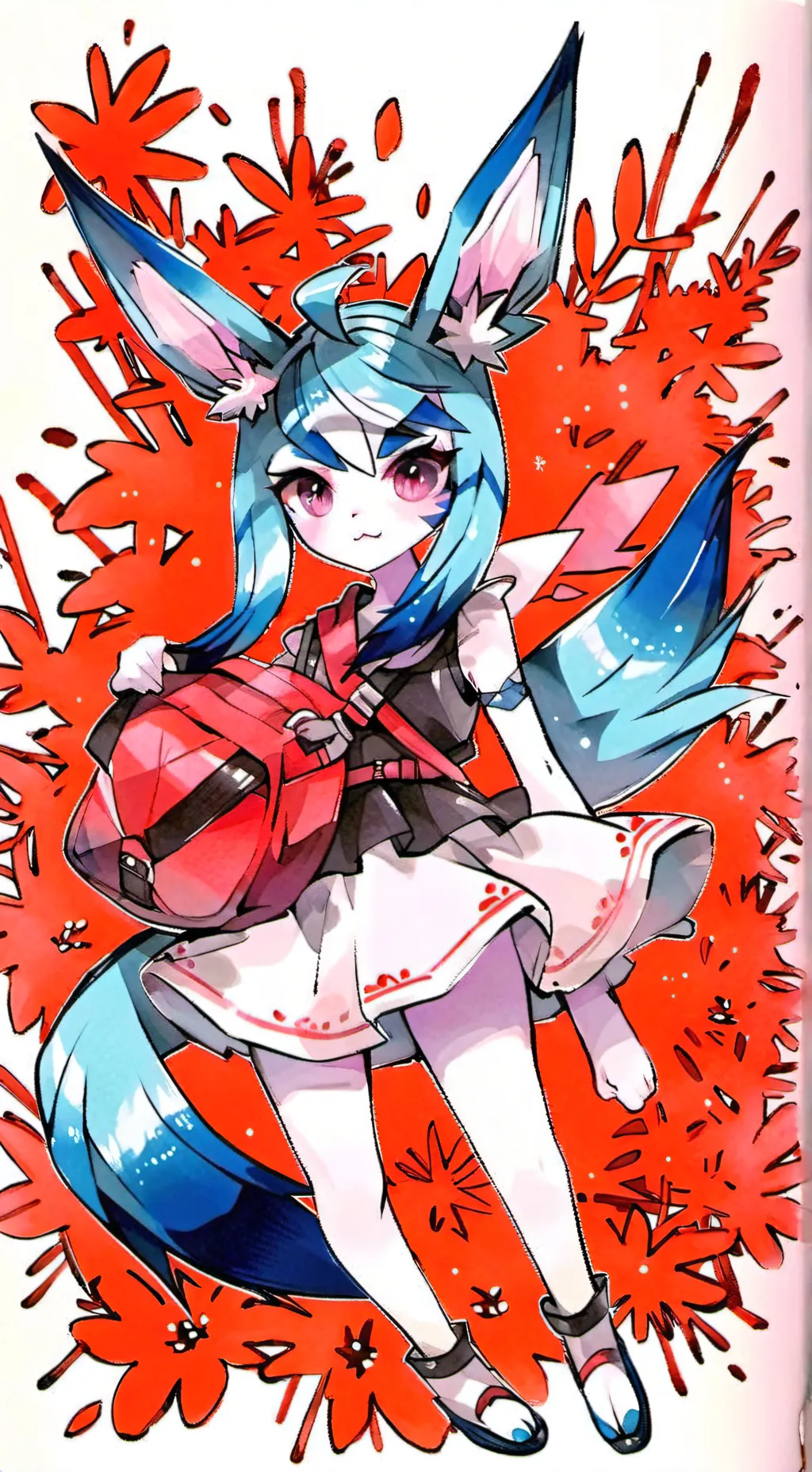 ai character: Glaceon  background