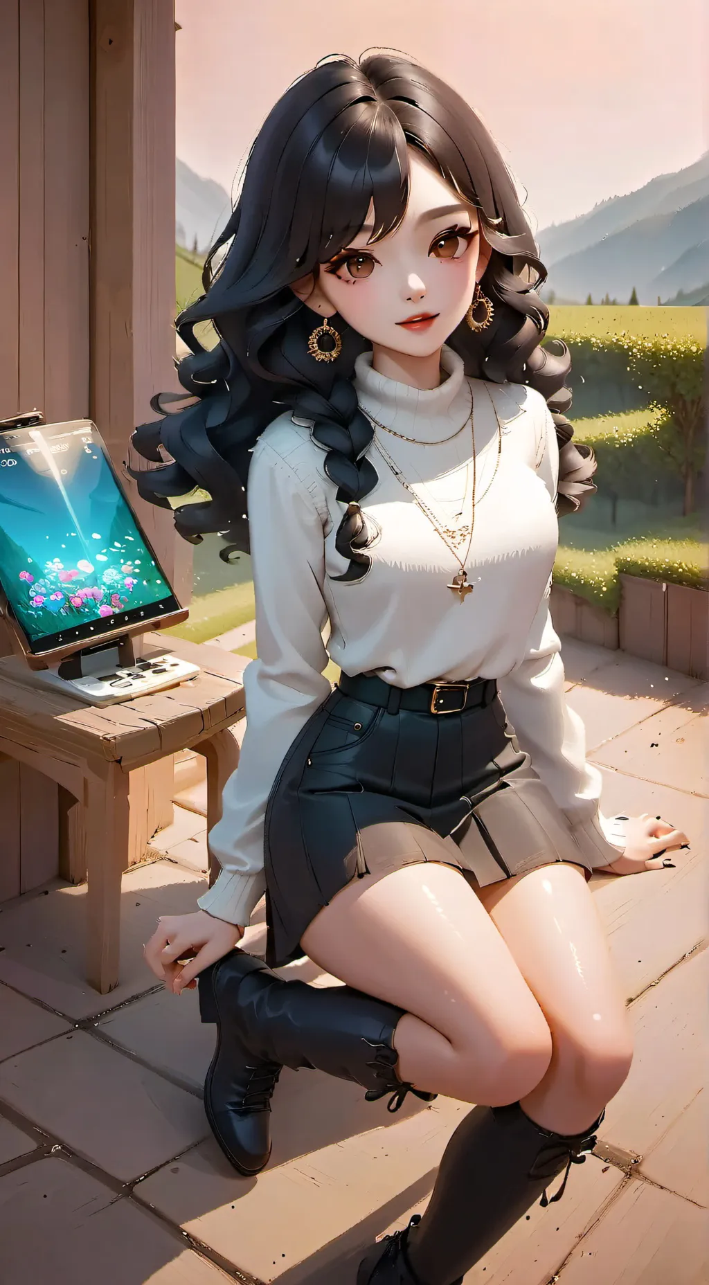ai character: Kny sleepover background
