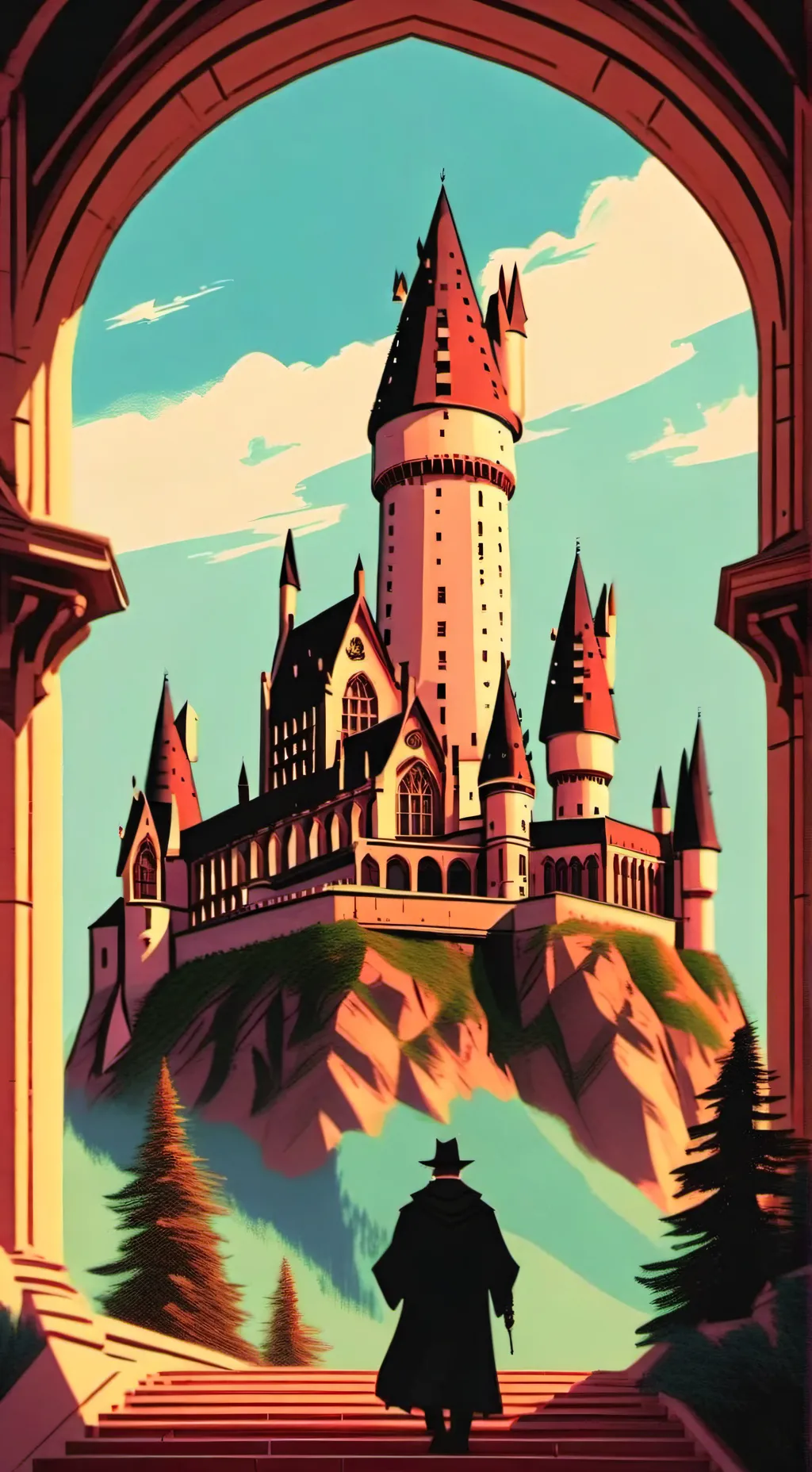 ai character: Hogwarts  background