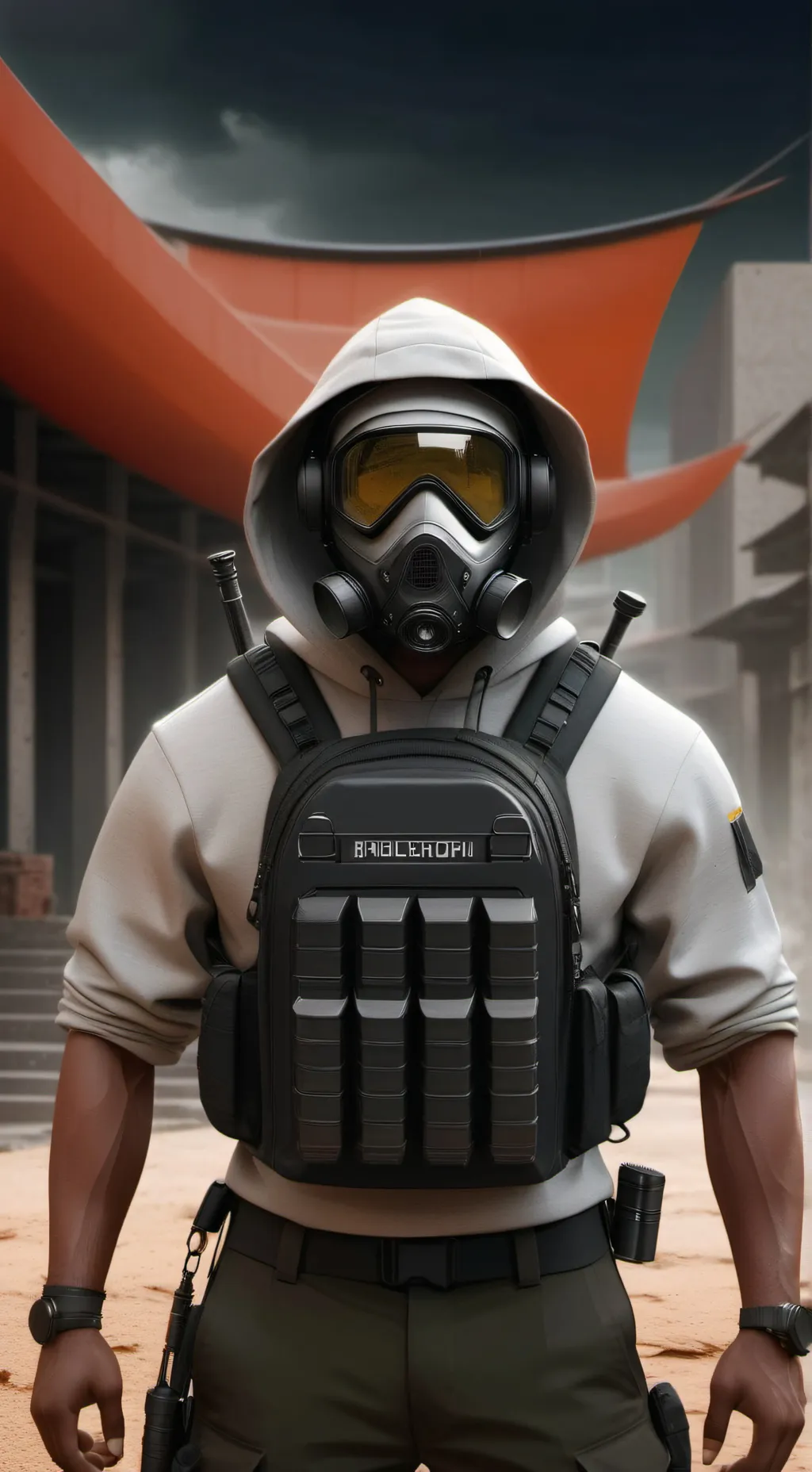ai character: squid game Guard background