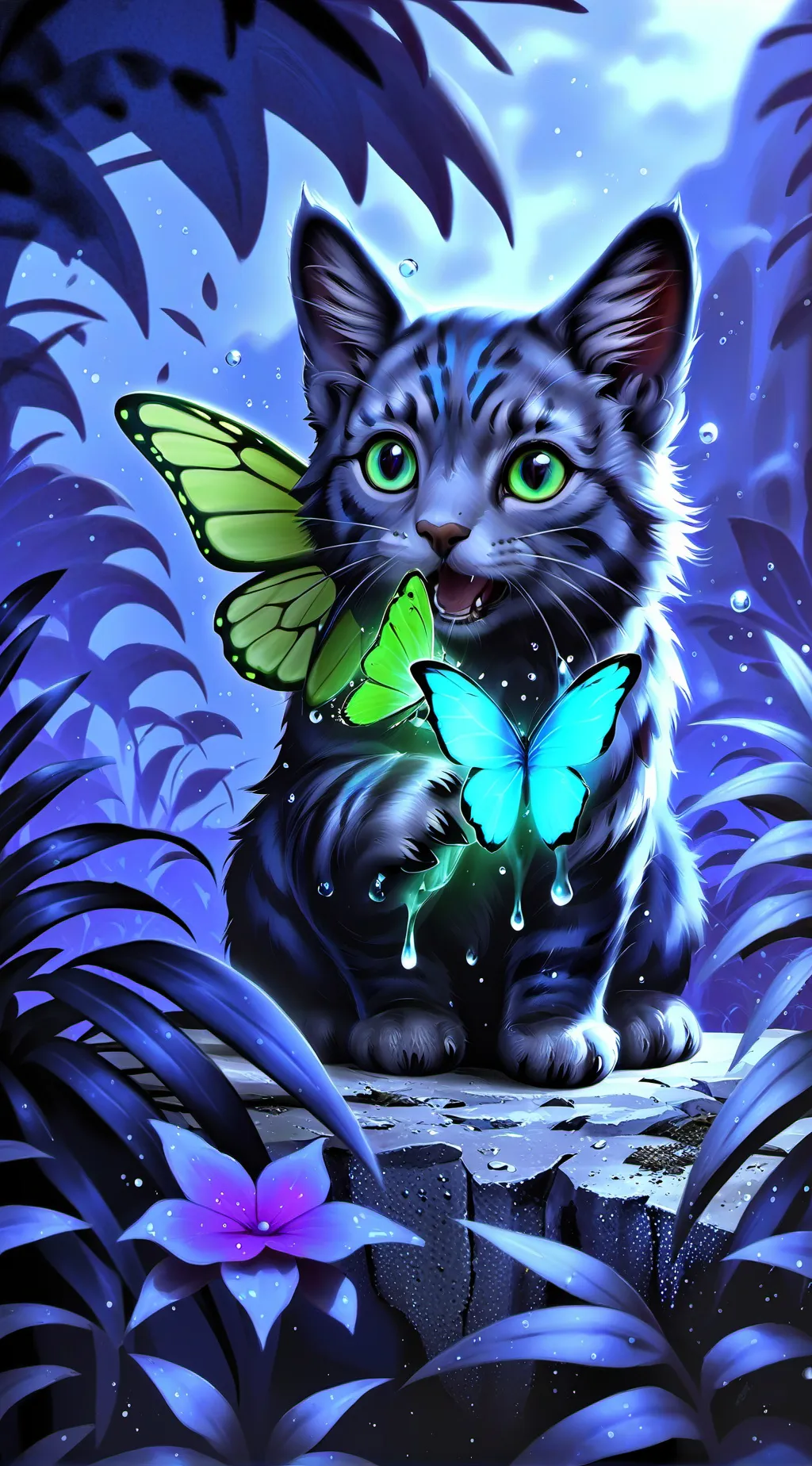ai character: crystal background