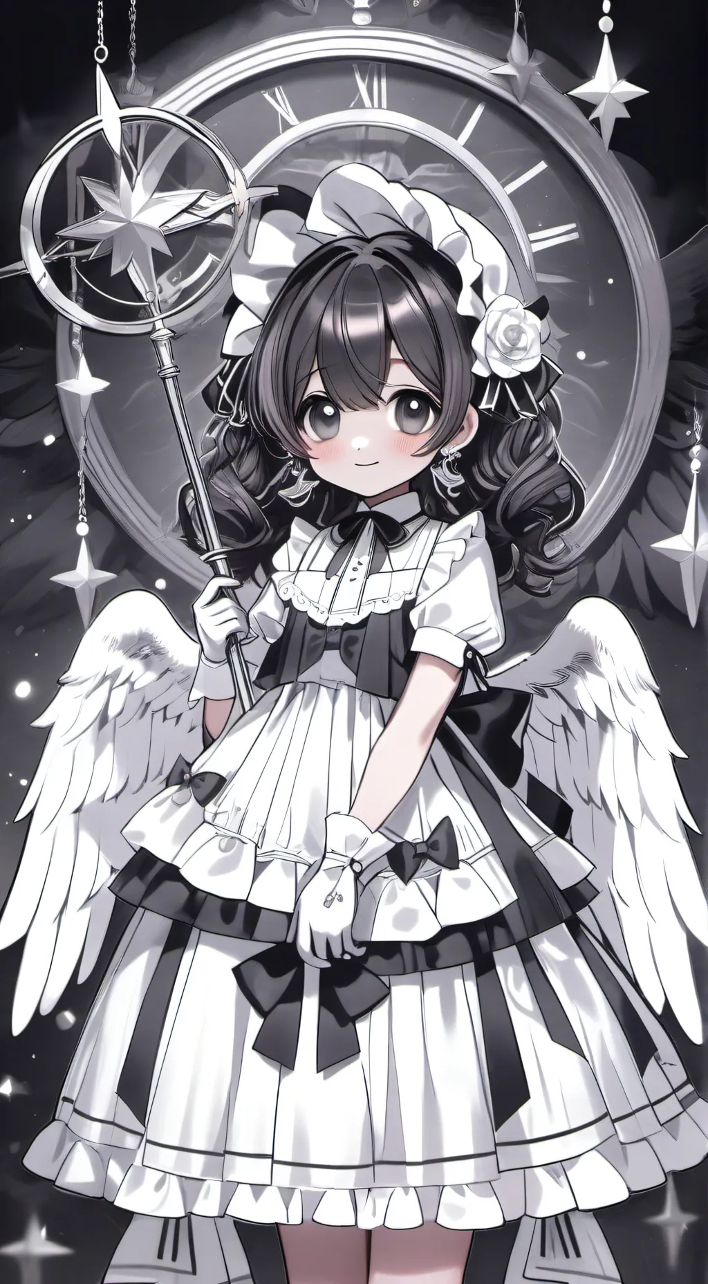 ai character: serini angel background