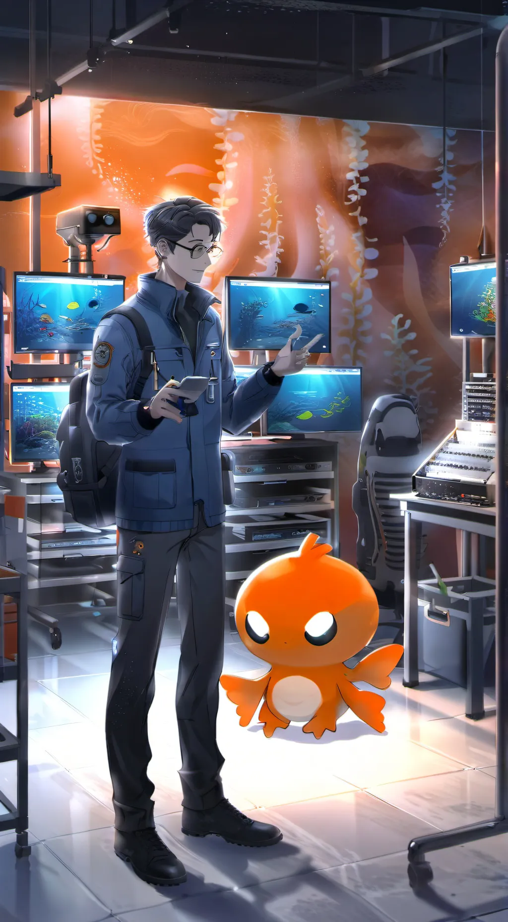 ai character: Great barrier reef background