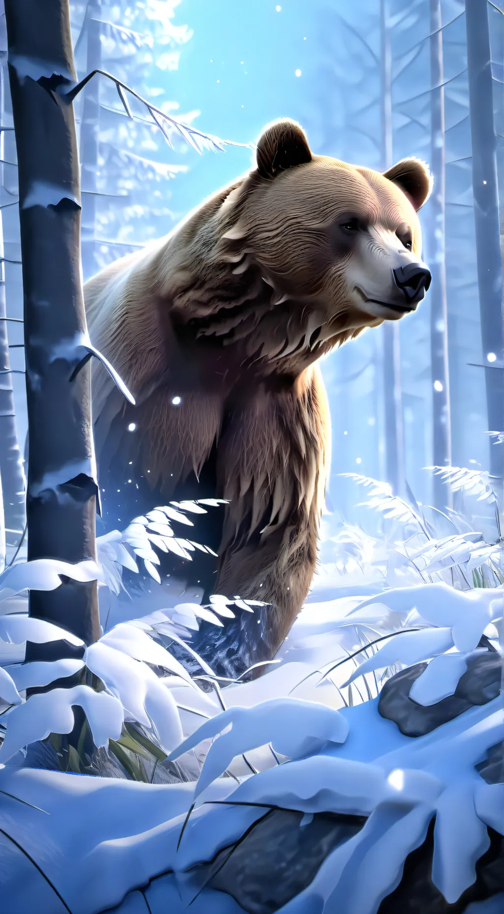 ai character: Grizzly Bear background
