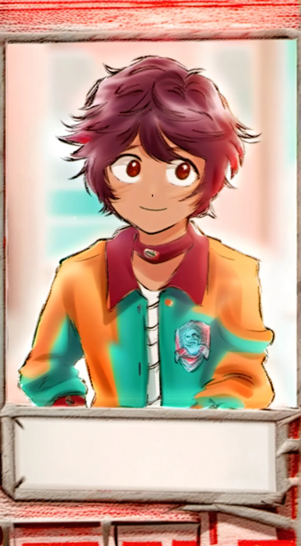 ai character: _raptor gamer_❤️🦖 background