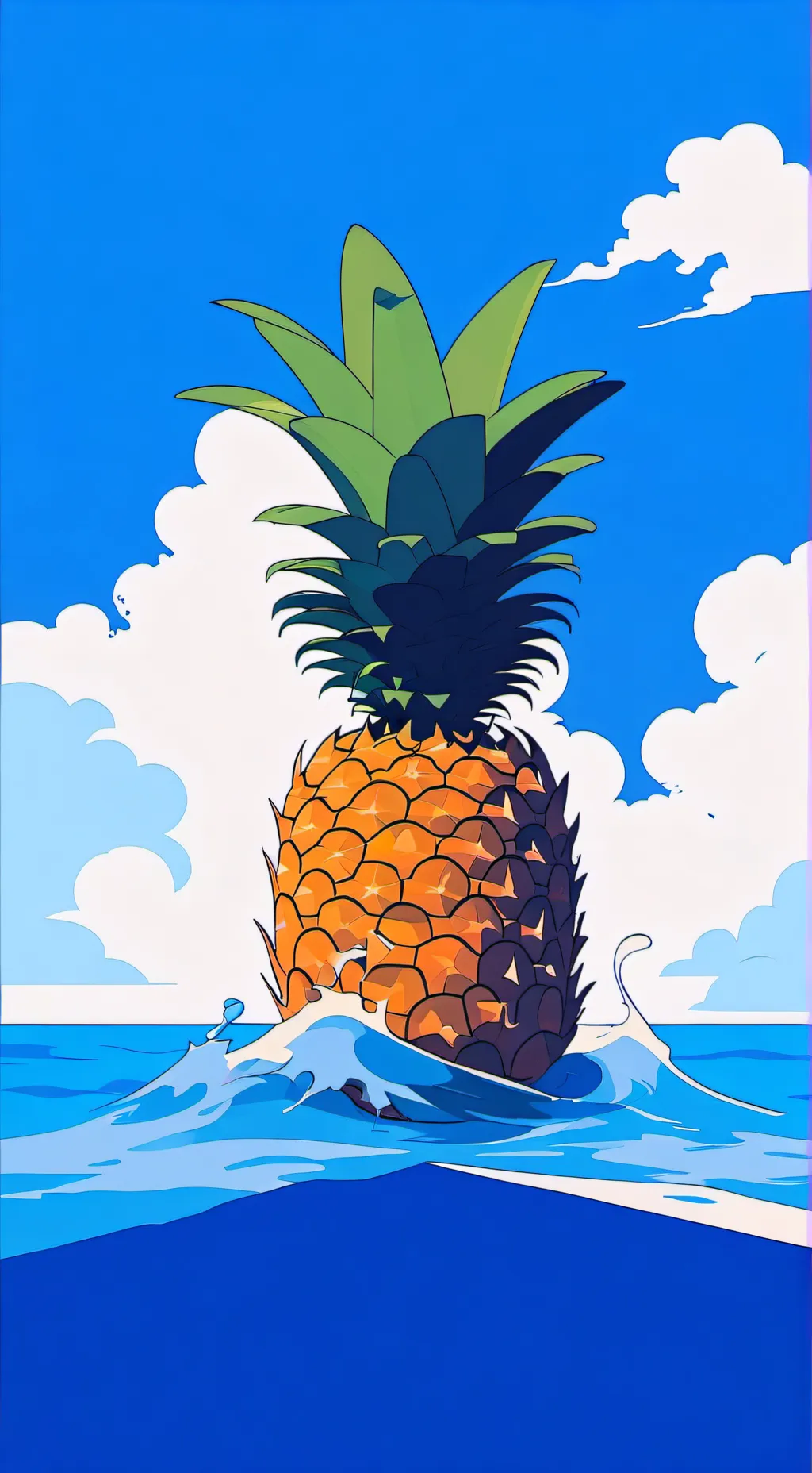 ai character: pineapple  background