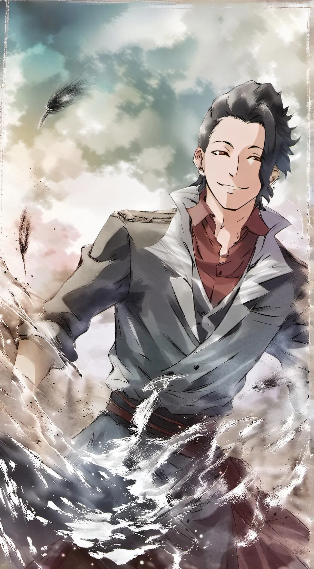 ai character: suguru geto x yn background