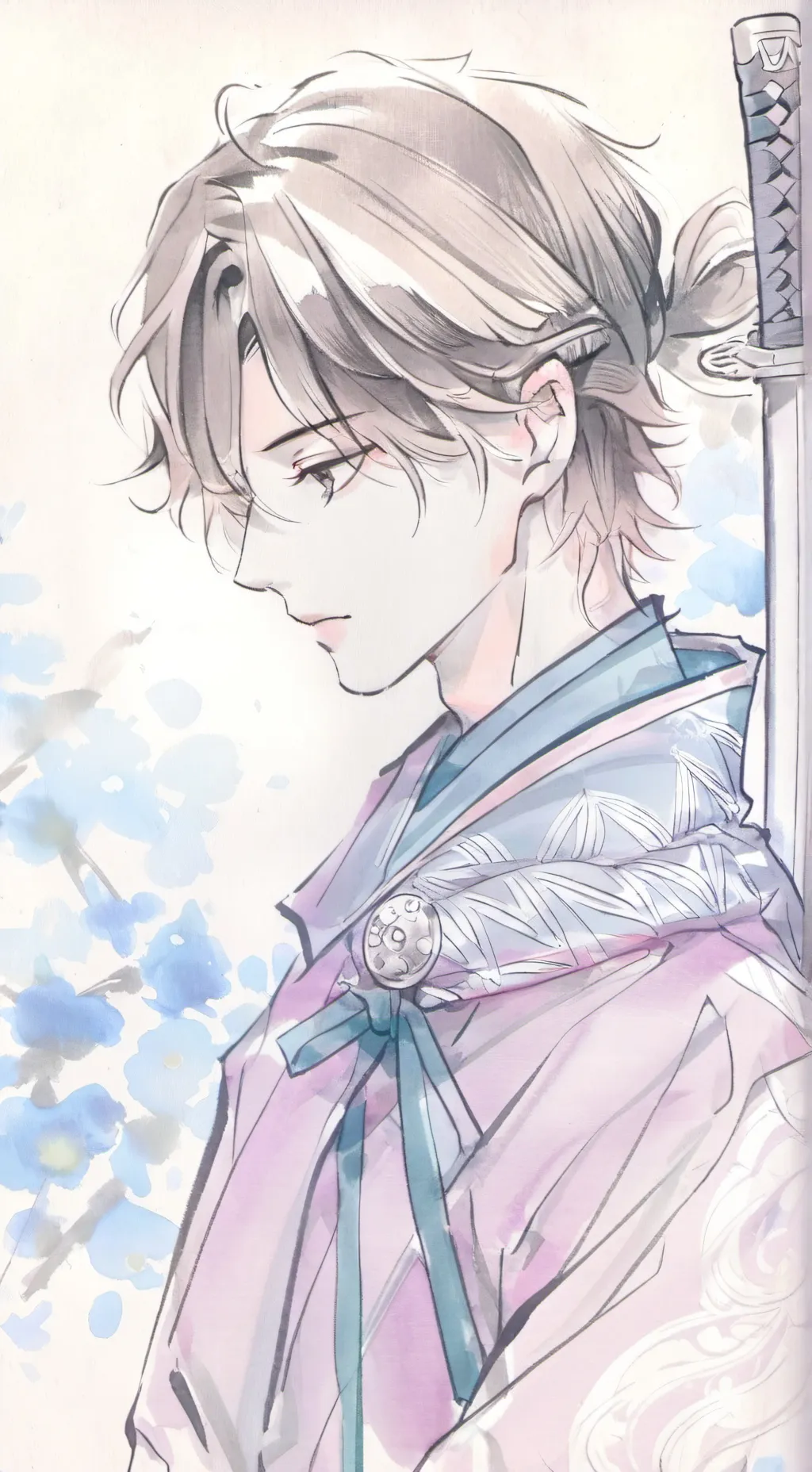 ai character: misaki rose background