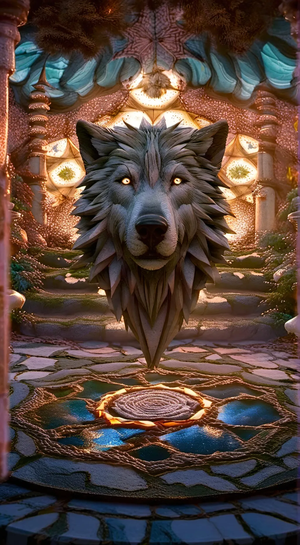 ai character: wolf pack element! background