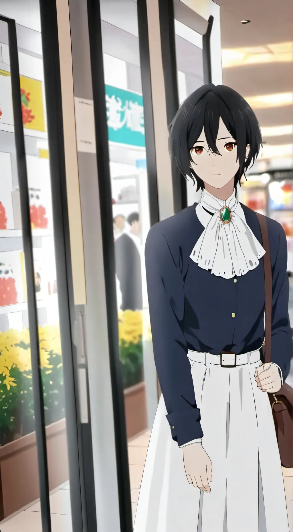 ai character: Mha mall background