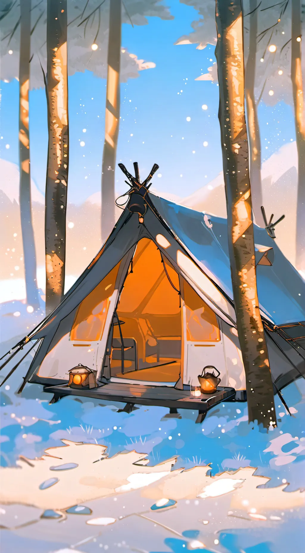 ai character: Camp background