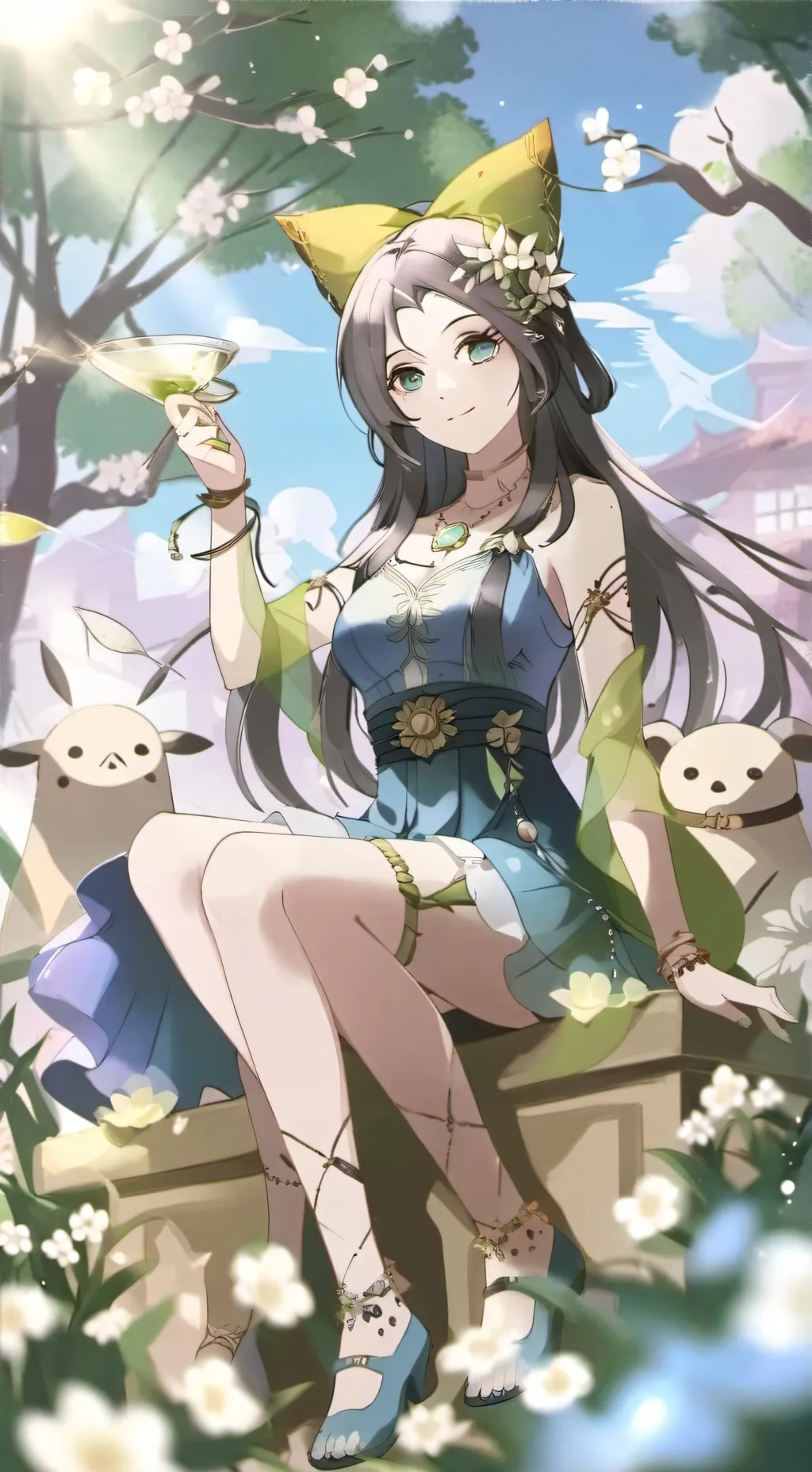 ai character: *Aliza gets tickle background