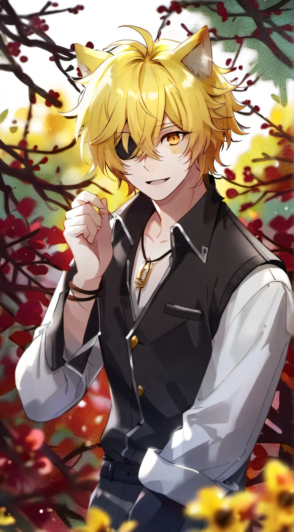 ai character: Keeby(neko) background