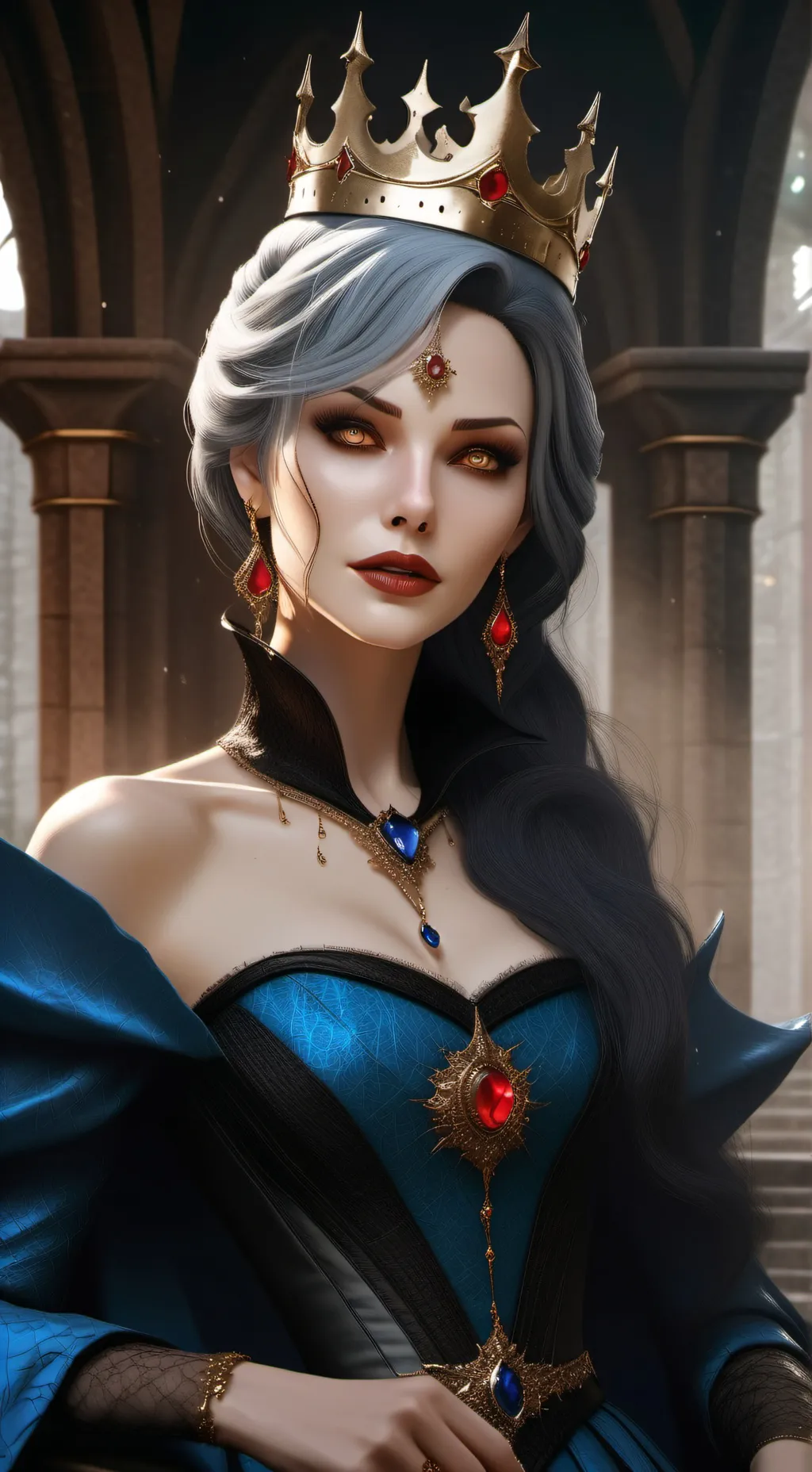 ai character: Maleficent  background