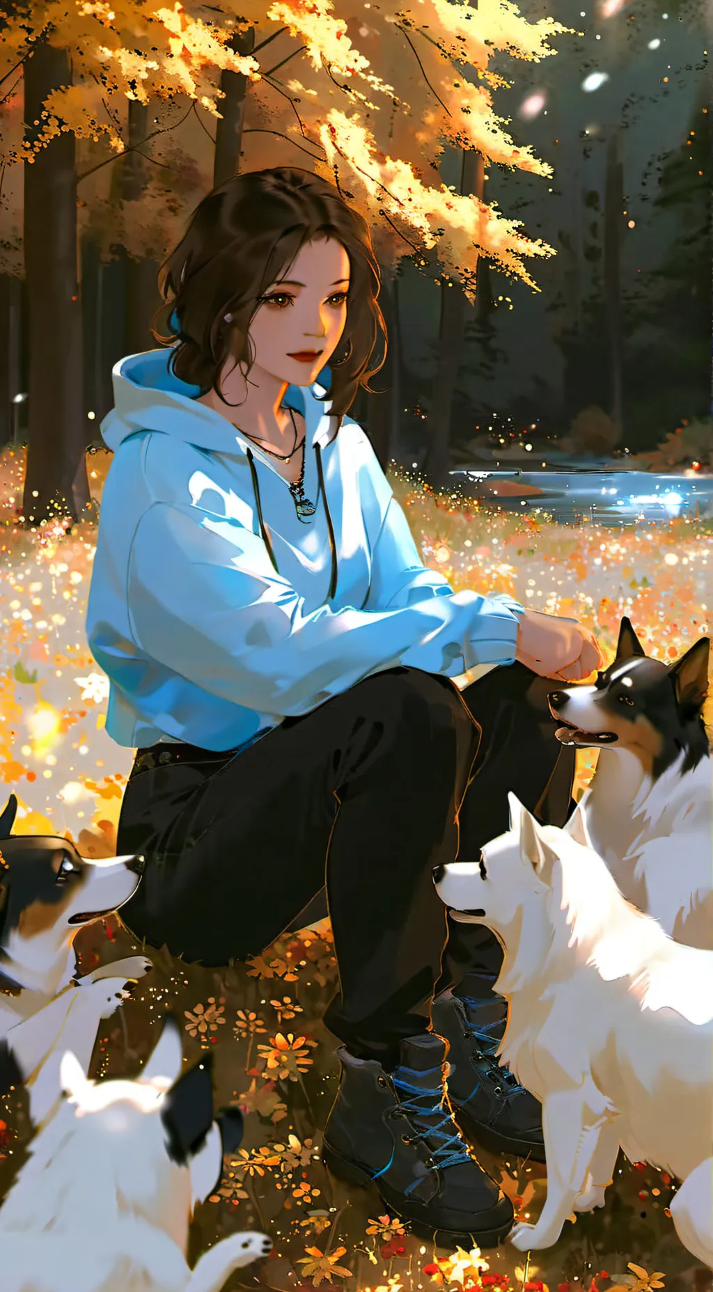 ai character: Noodle nell background