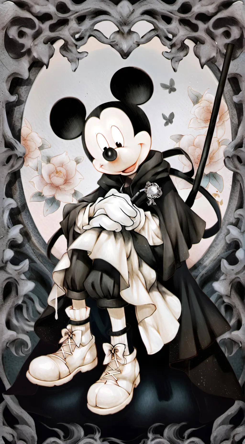 ai character: emo mickey background