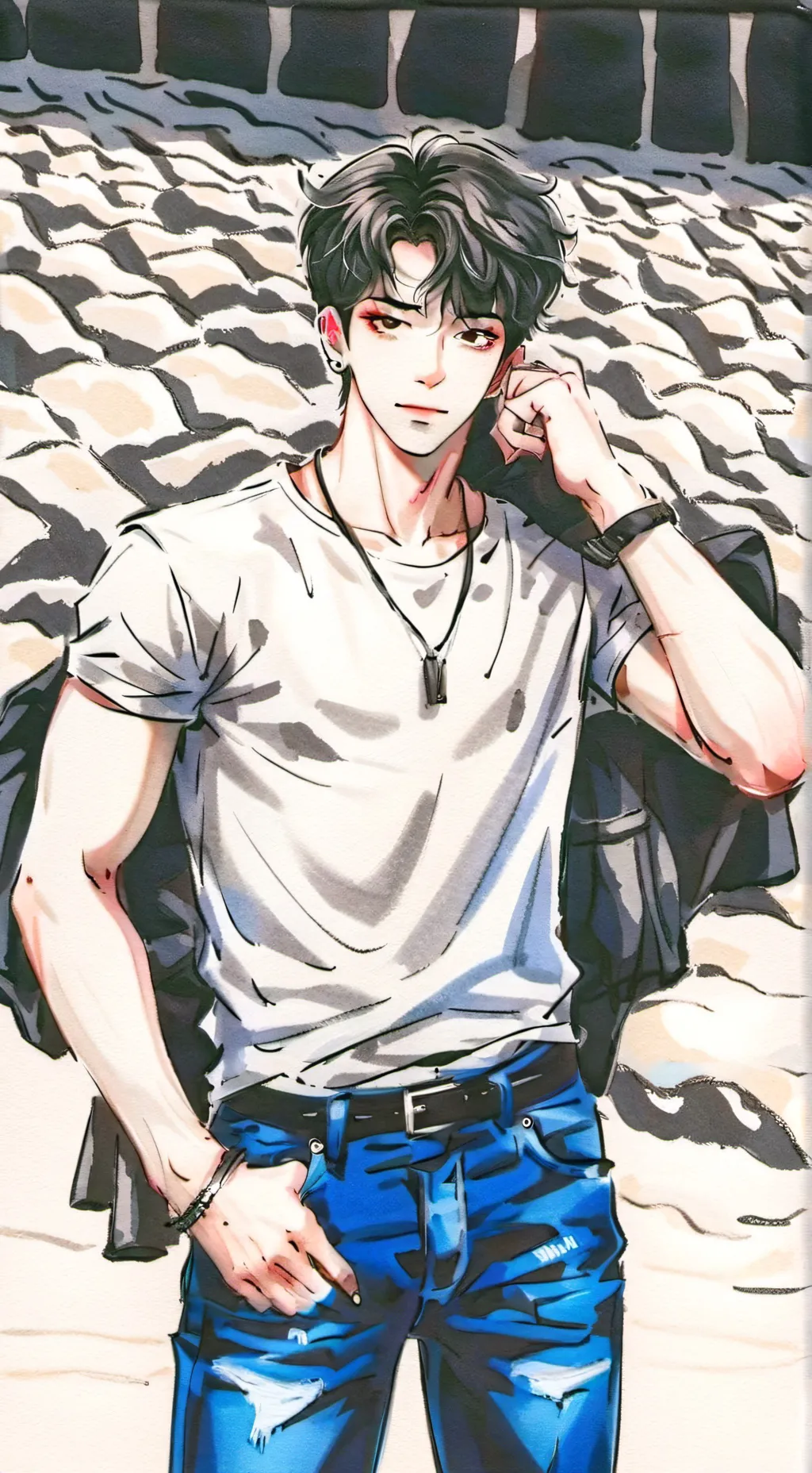ai character: Ash / Asher background