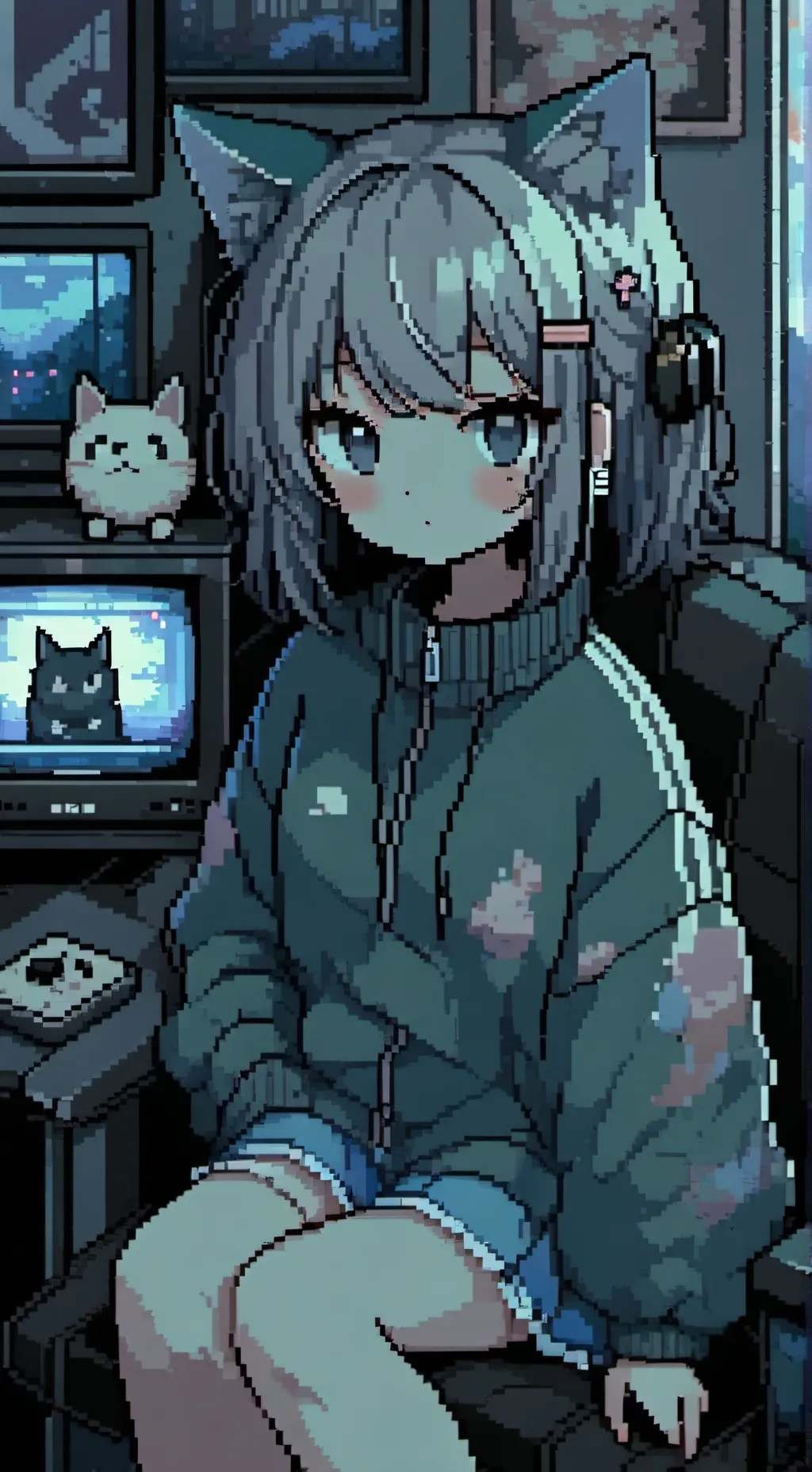ai character: Neko Vee background