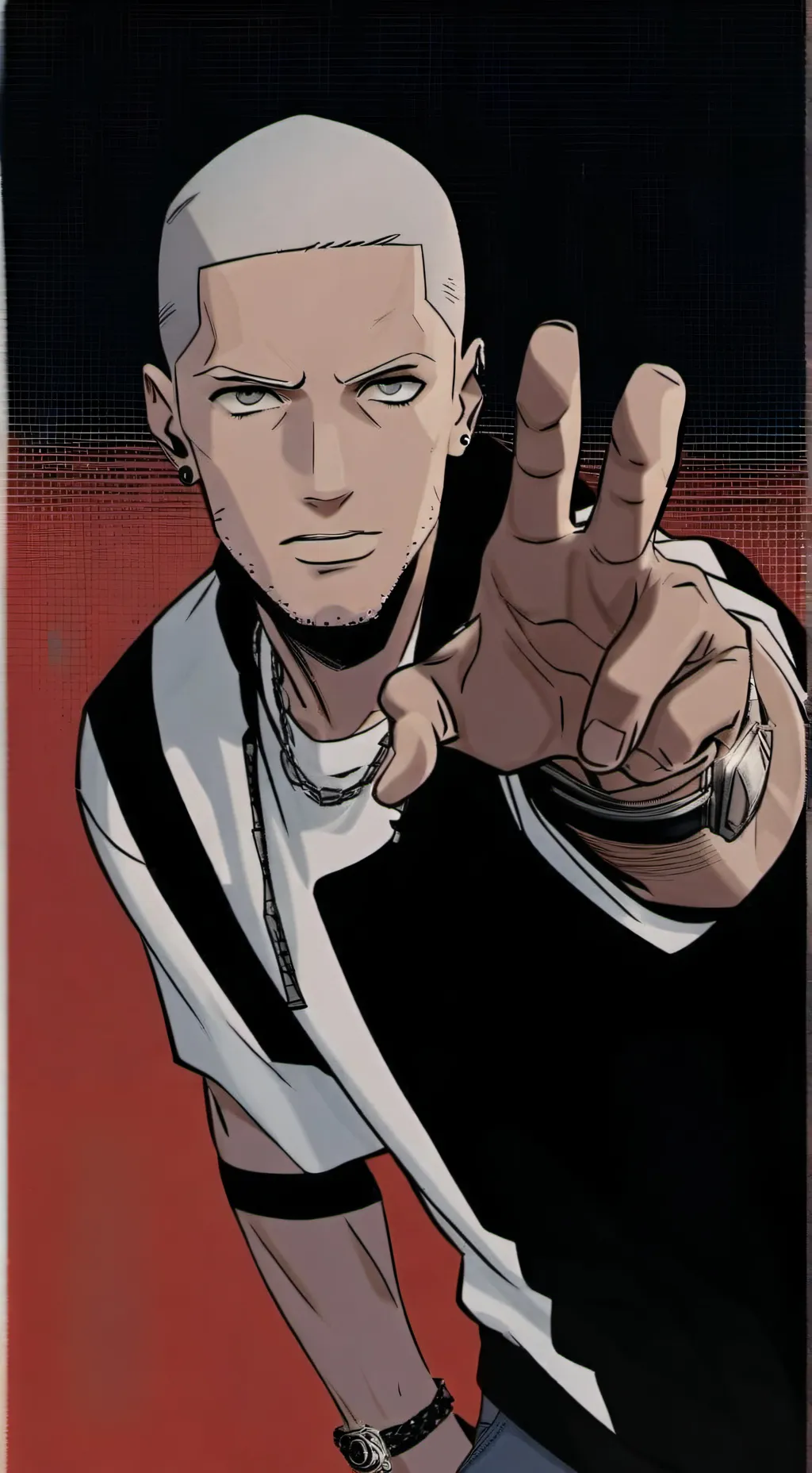 ai character: EMINEM  background