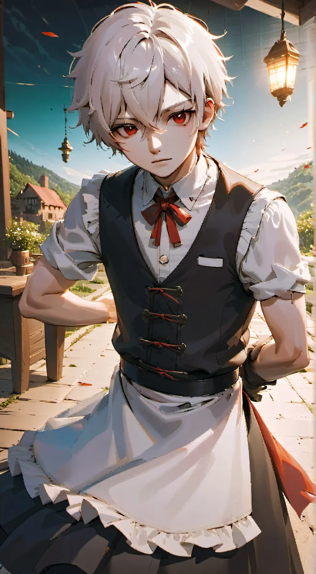 ai character: Maid boy background
