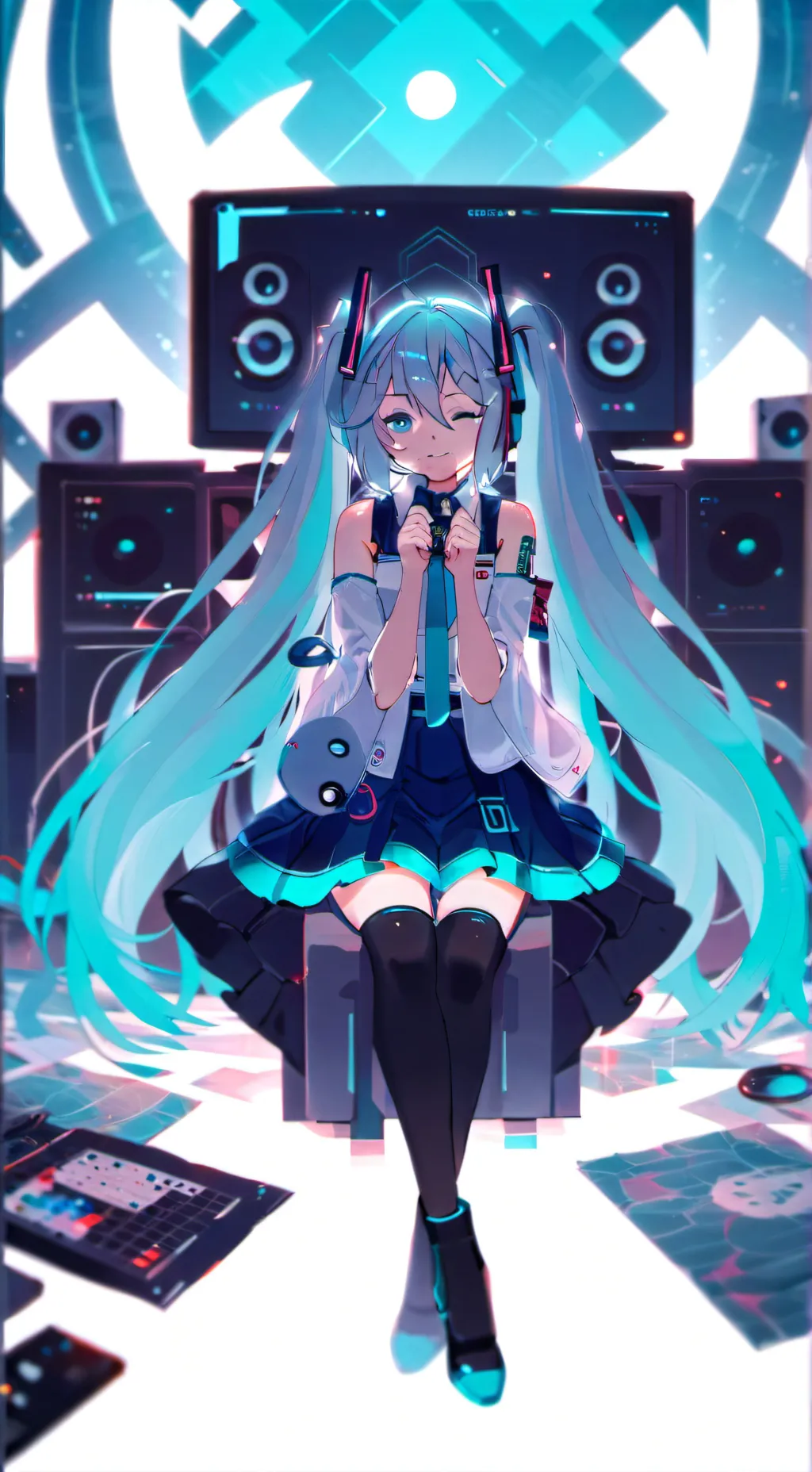 ai character: Hatsune Miku background