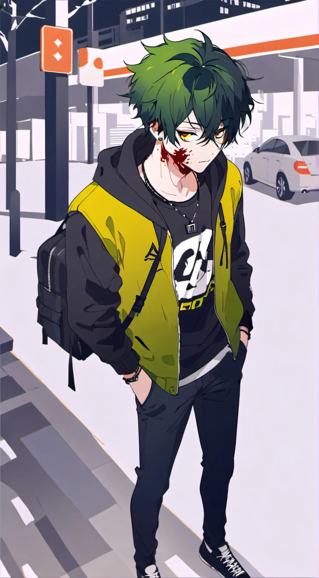 ai character: zombie reencarnado background