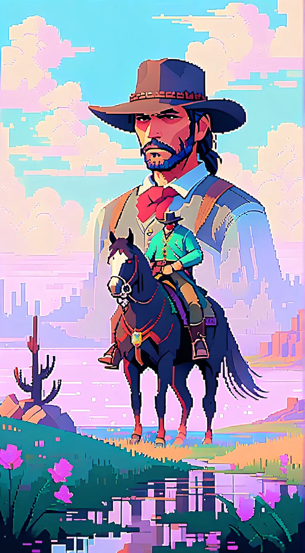 ai character: wild west shootout background