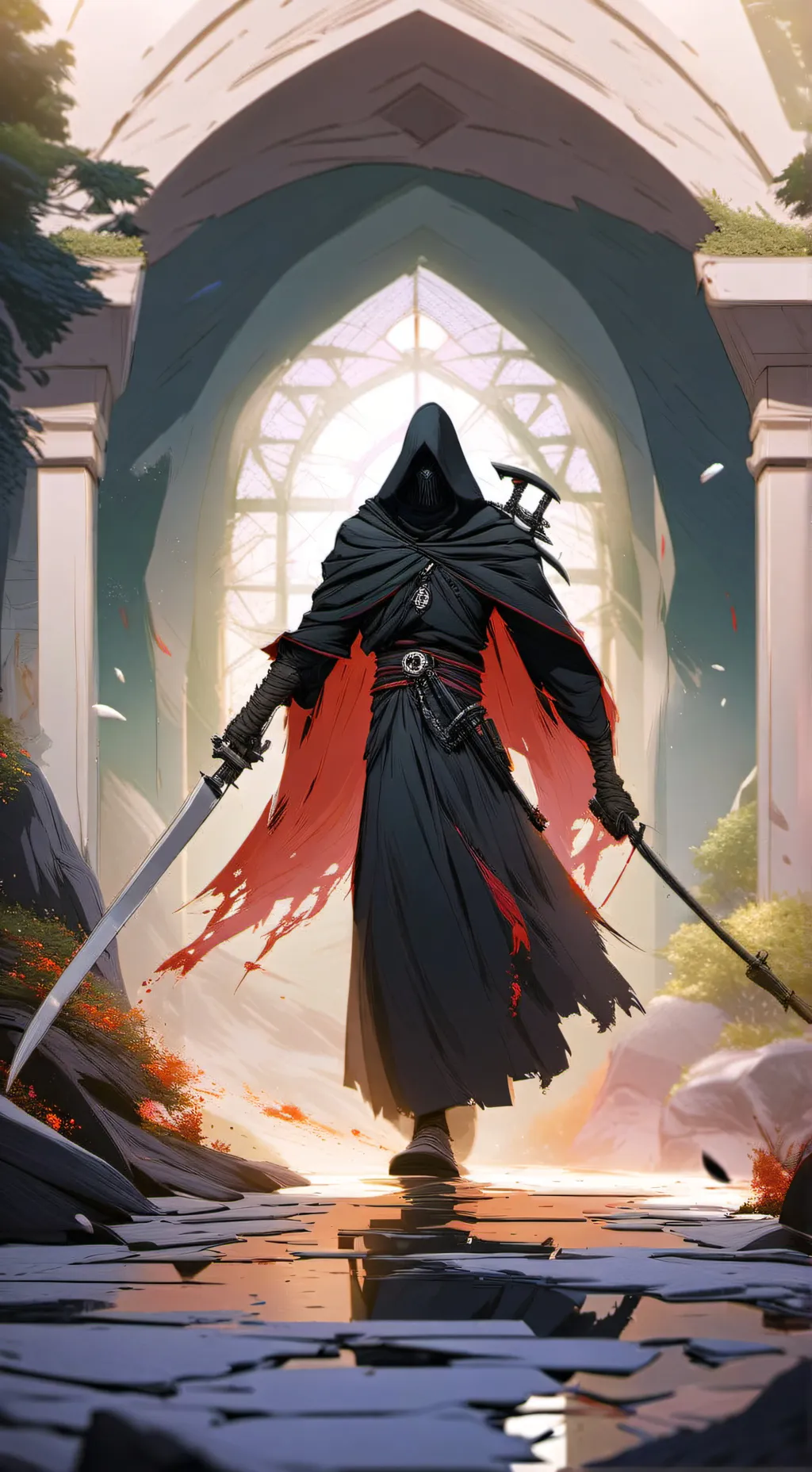ai character: grim reaper background