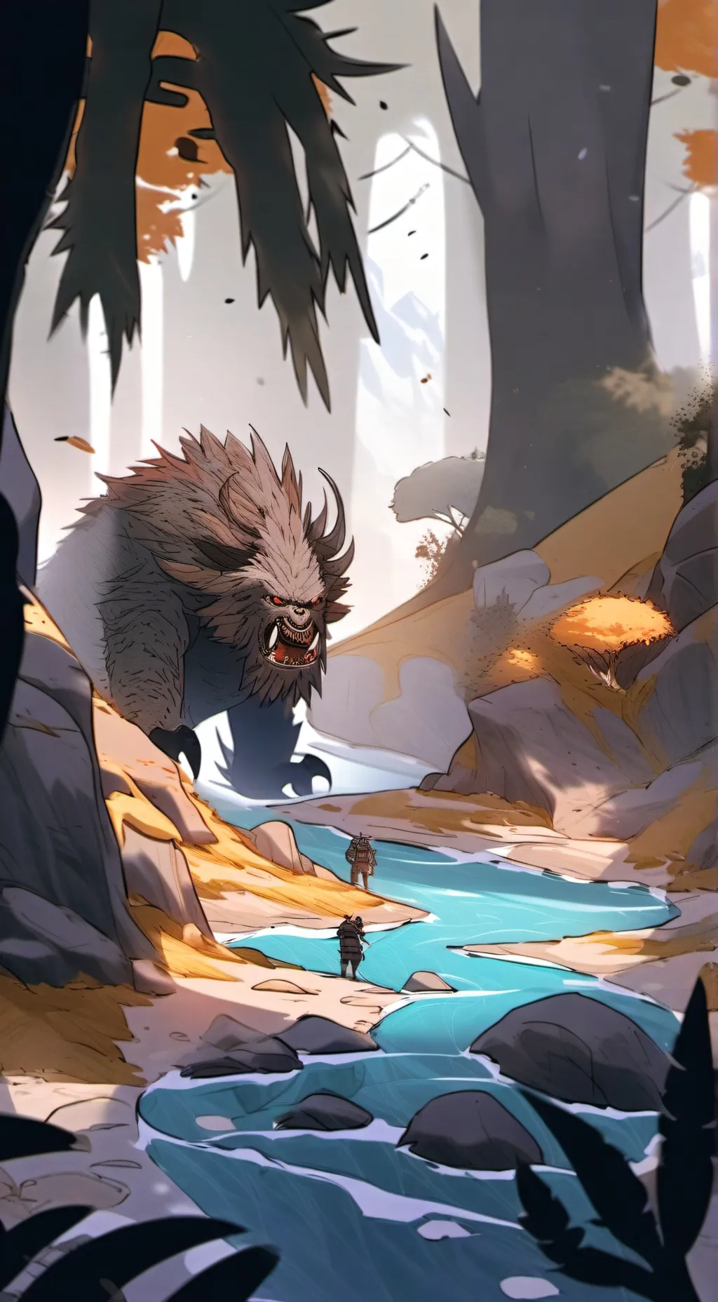 ai character: Cave monster background