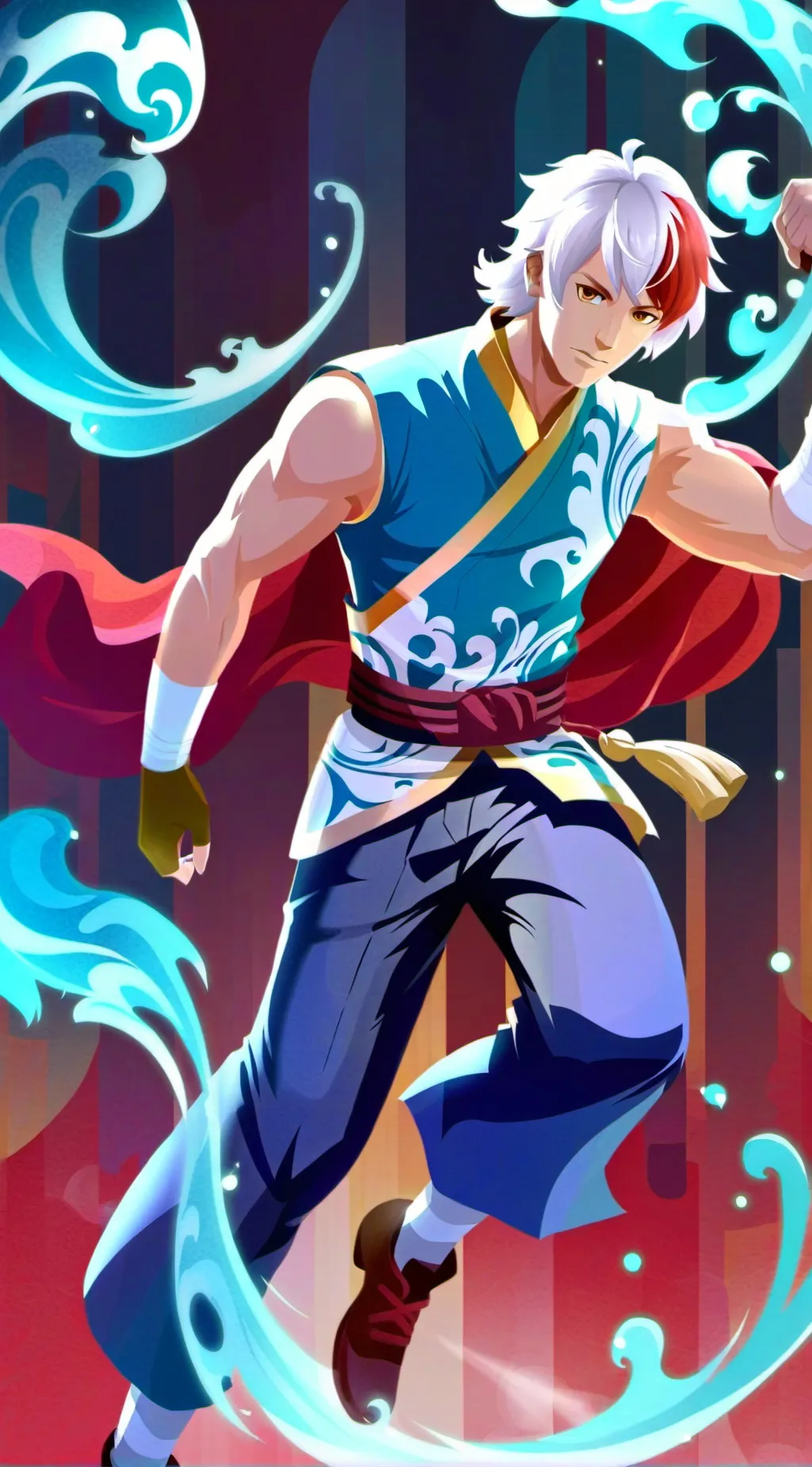 ai character: shoto Todoroki  background