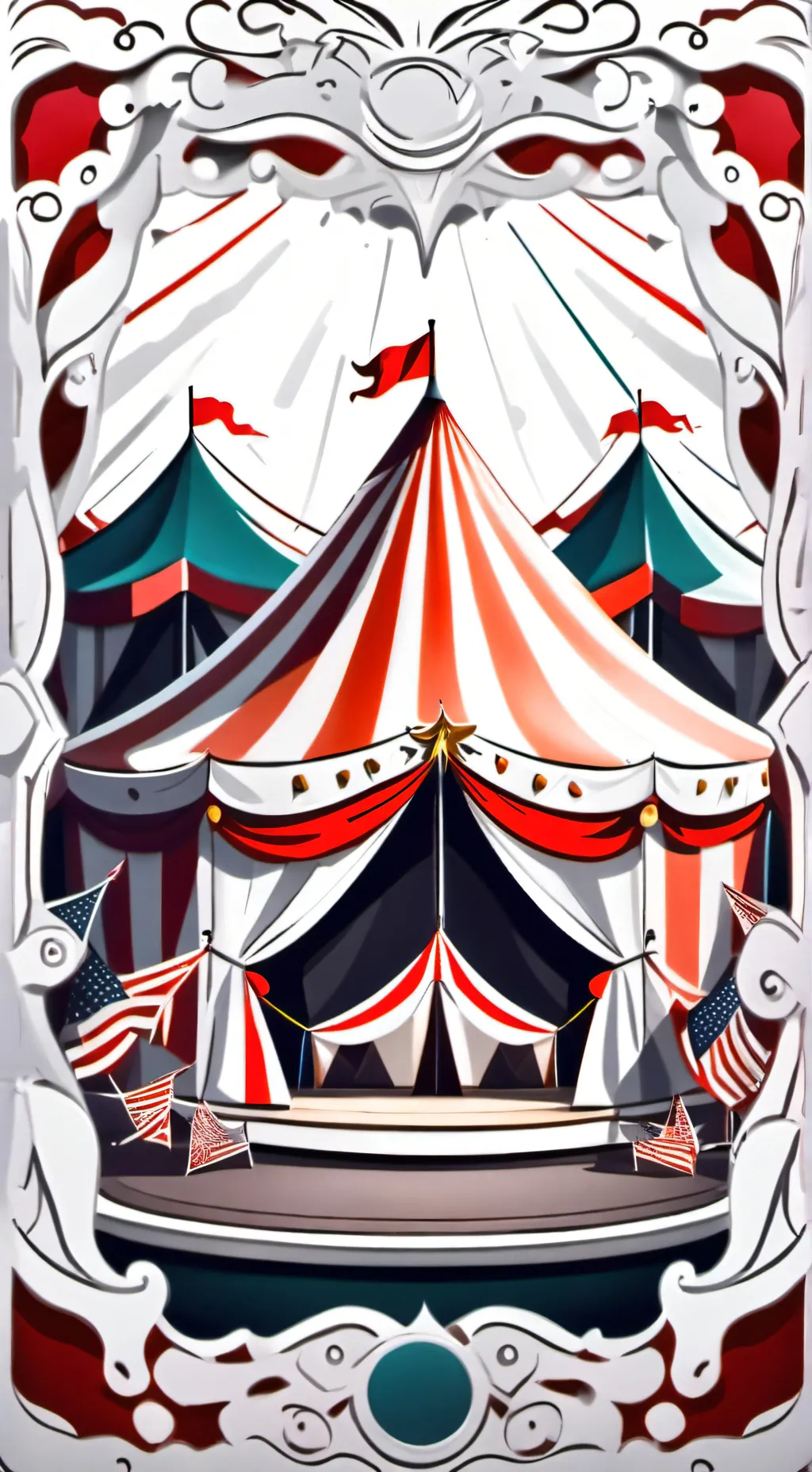 ai character: Circus AU (By: me) background