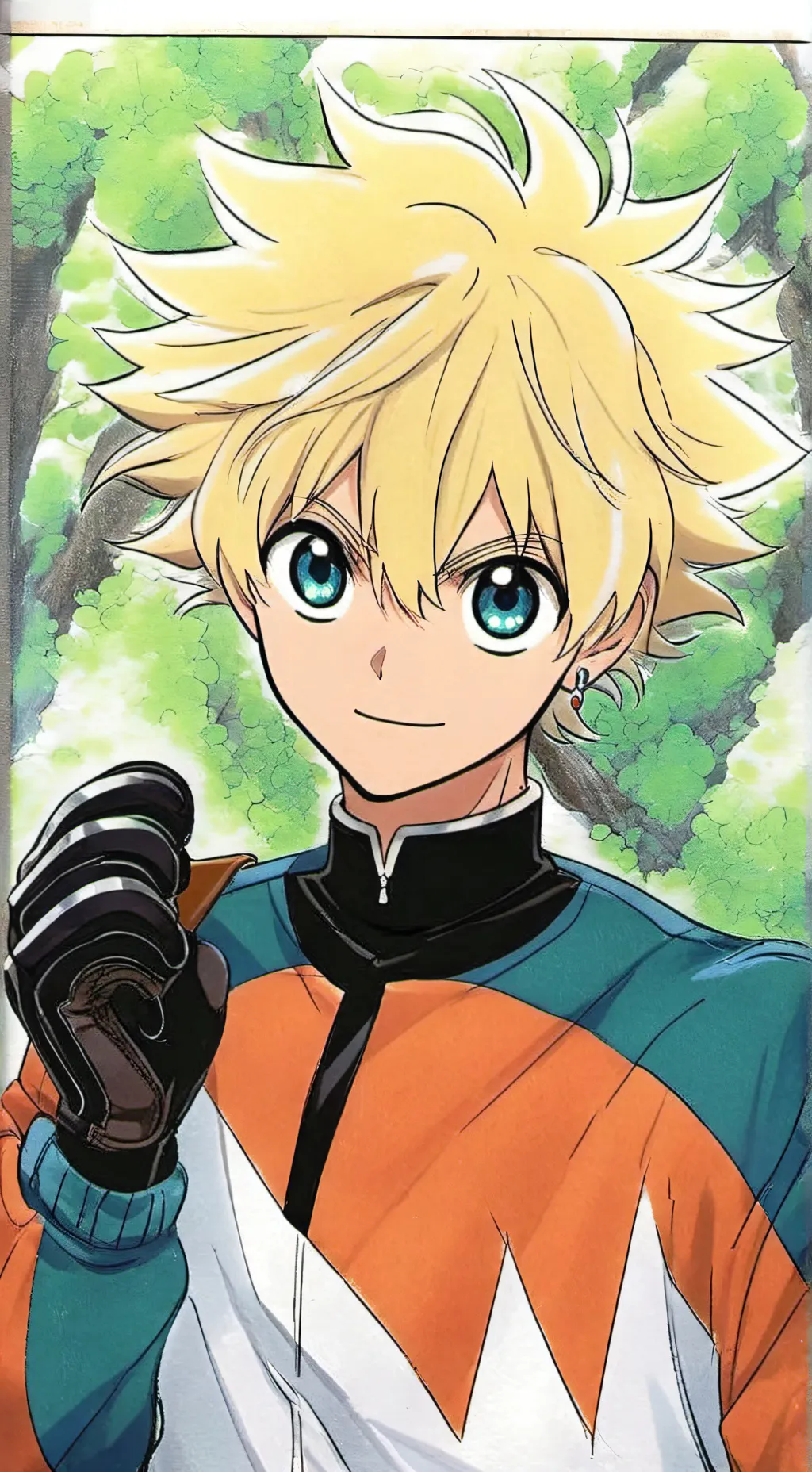 ai character: Bakugo y deku background