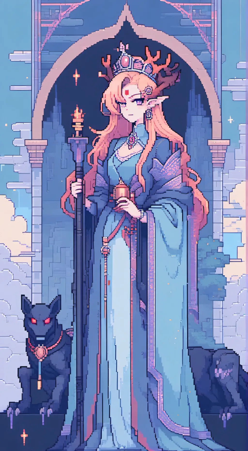 ai character: queen of demons background
