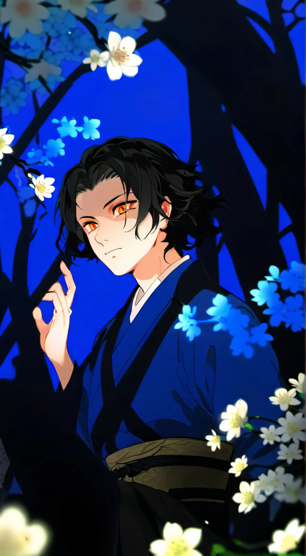 ai character: Lycoris bleu Muzan background
