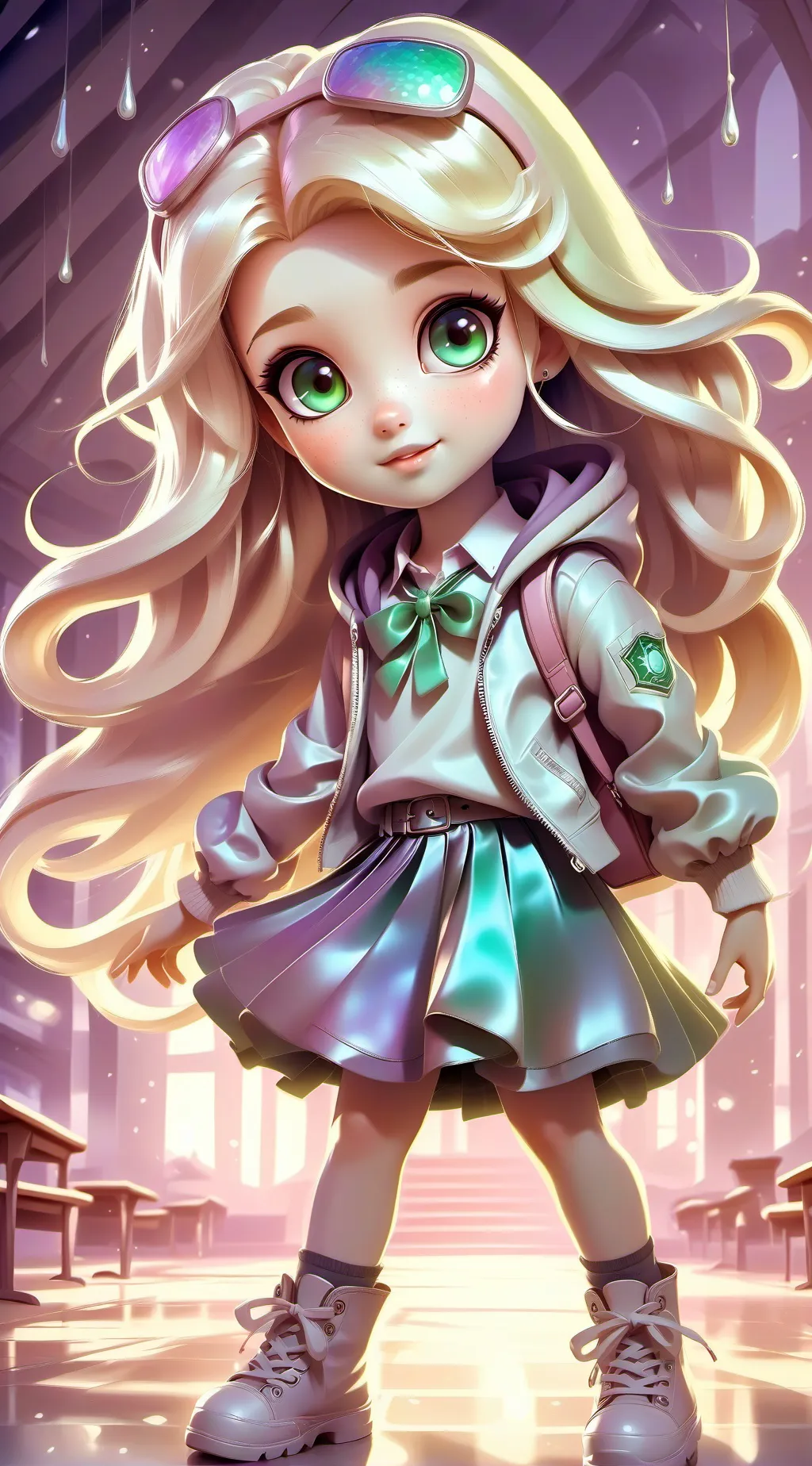 ai character: Hailey  background