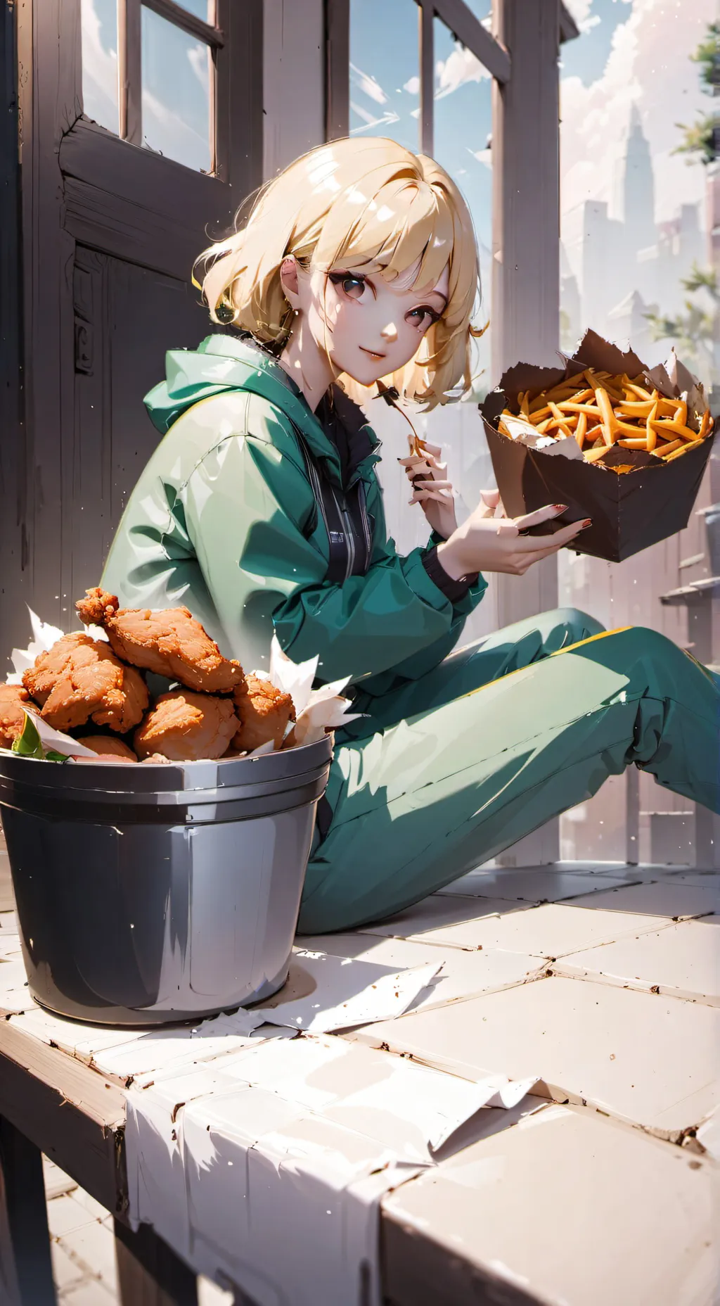 ai character: Sam (squid game) background