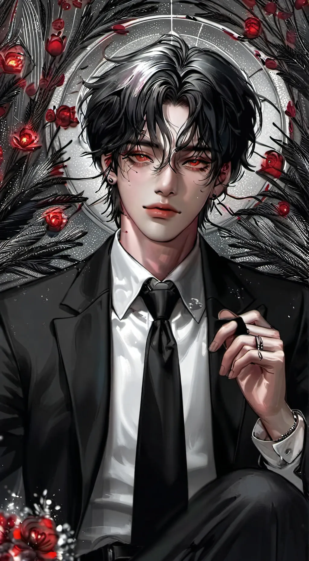 ai character: Roan Black background