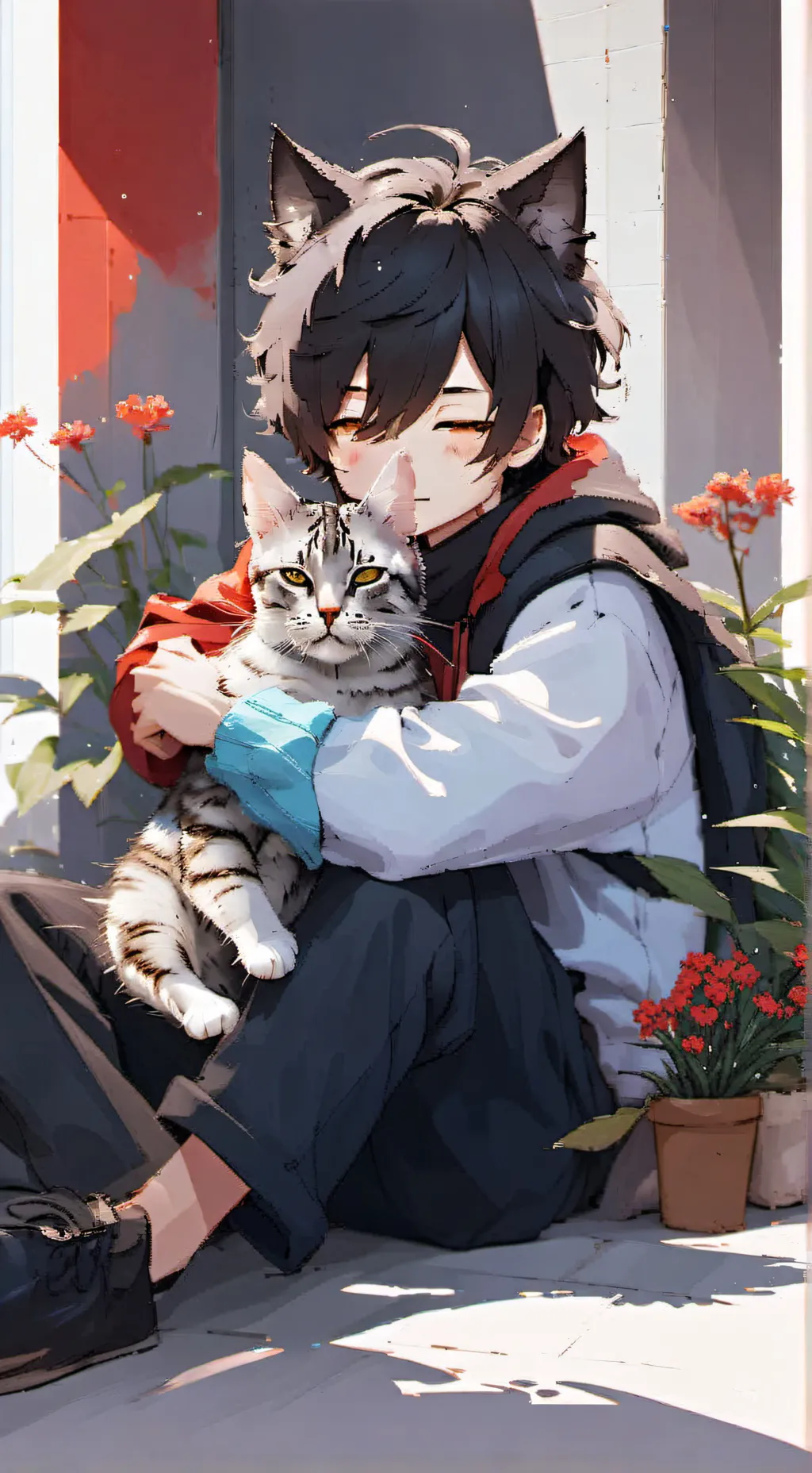 ai character: catnap and dogday background